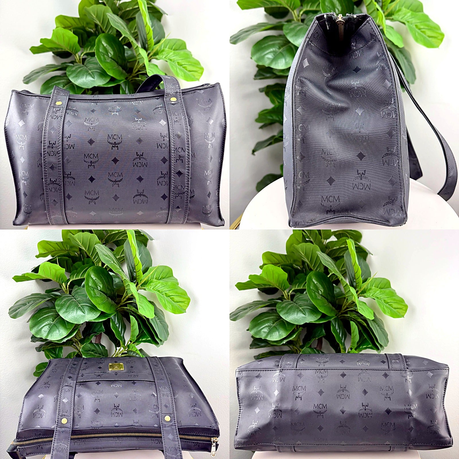 MCM Visetos Black Duffel Bag - 0202P
