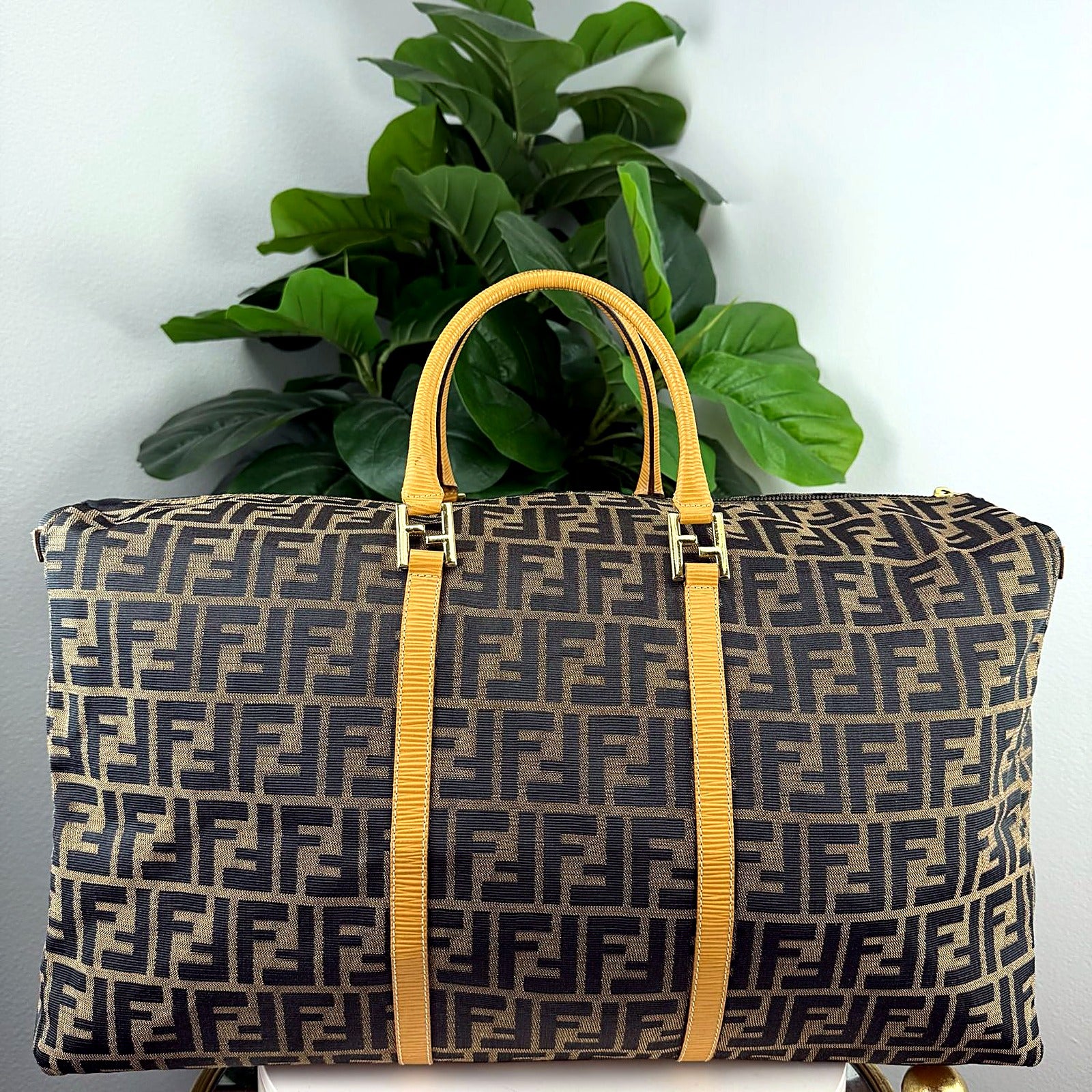Vintage Fendi Zucca Monogram Canvas Duffel Bag