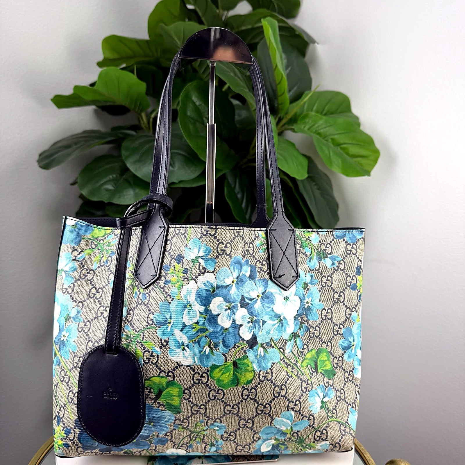 Authentic Gucci GG Blooms Canvas Tote Bag