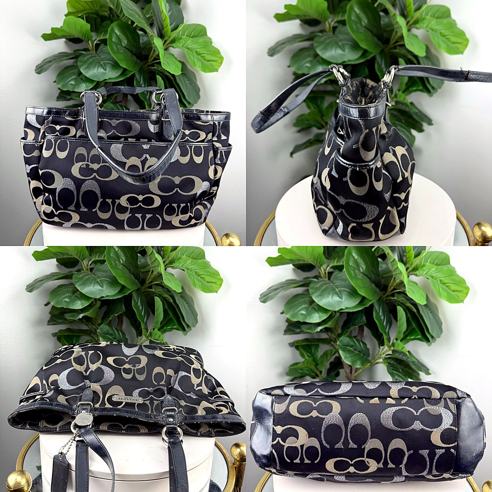 Authentic Coach Signature Jacquard Tote Bag