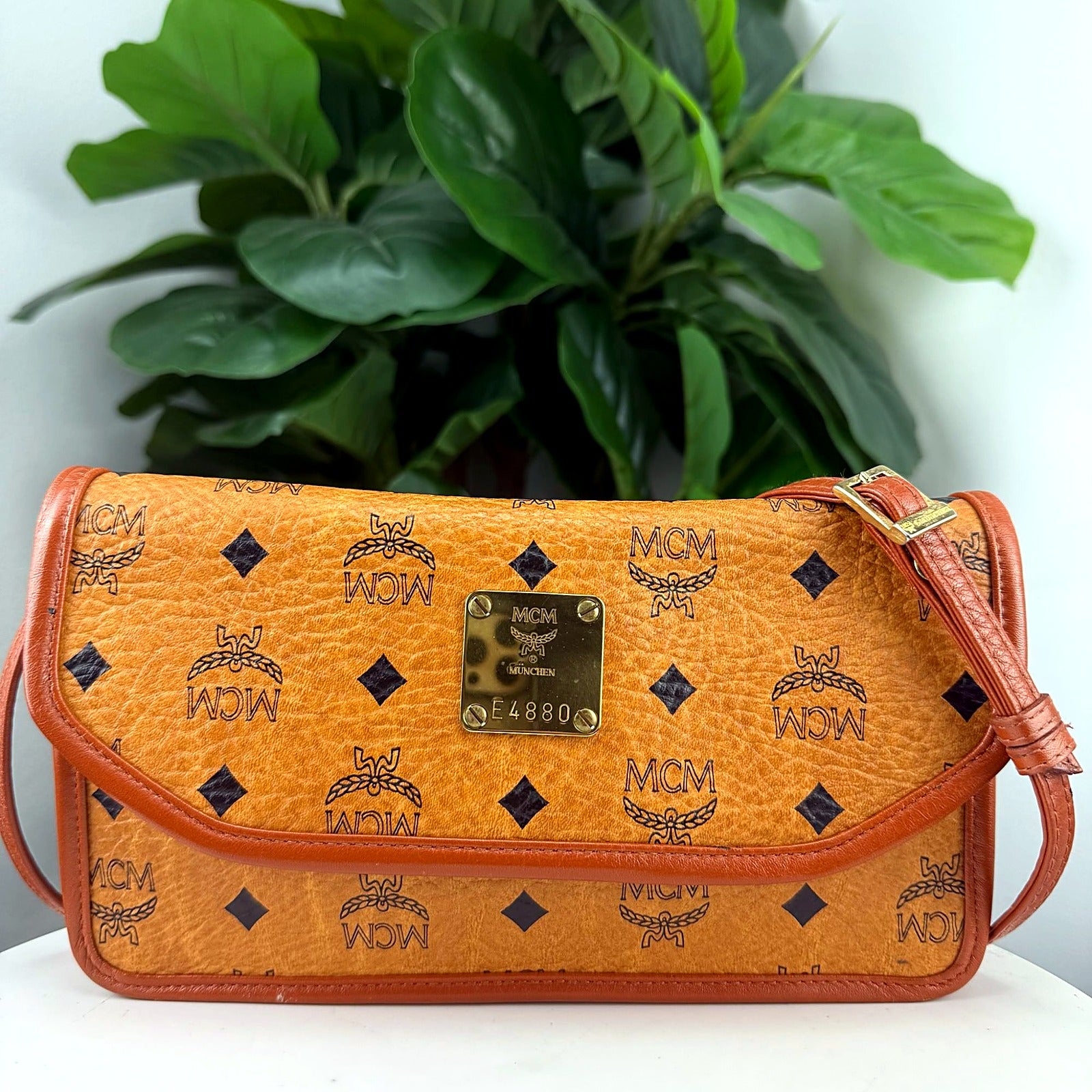 MCM Visetos crossbody bag front