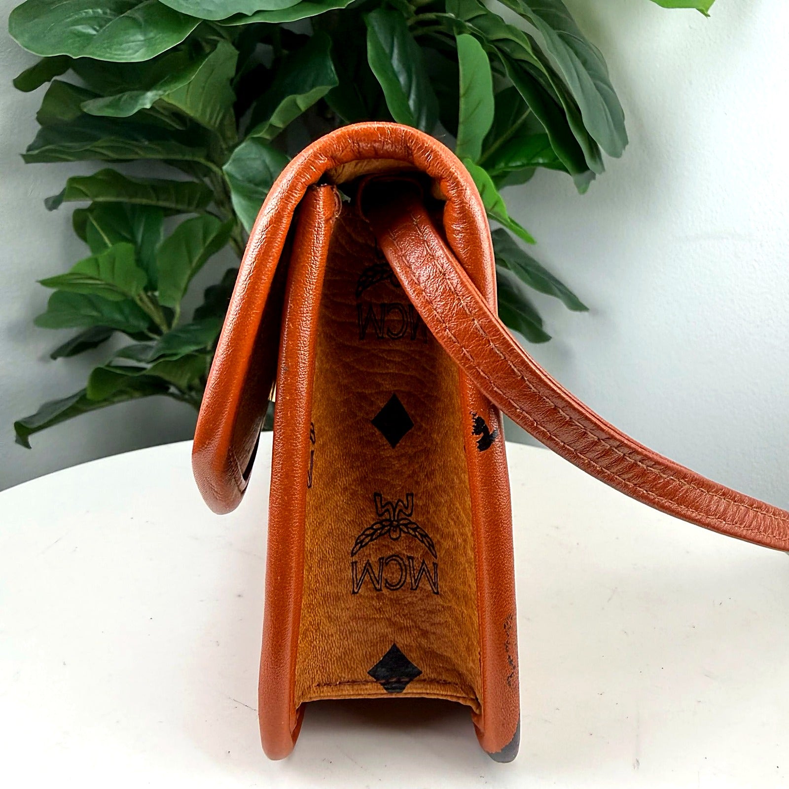MCM Visetos crossbody bag back