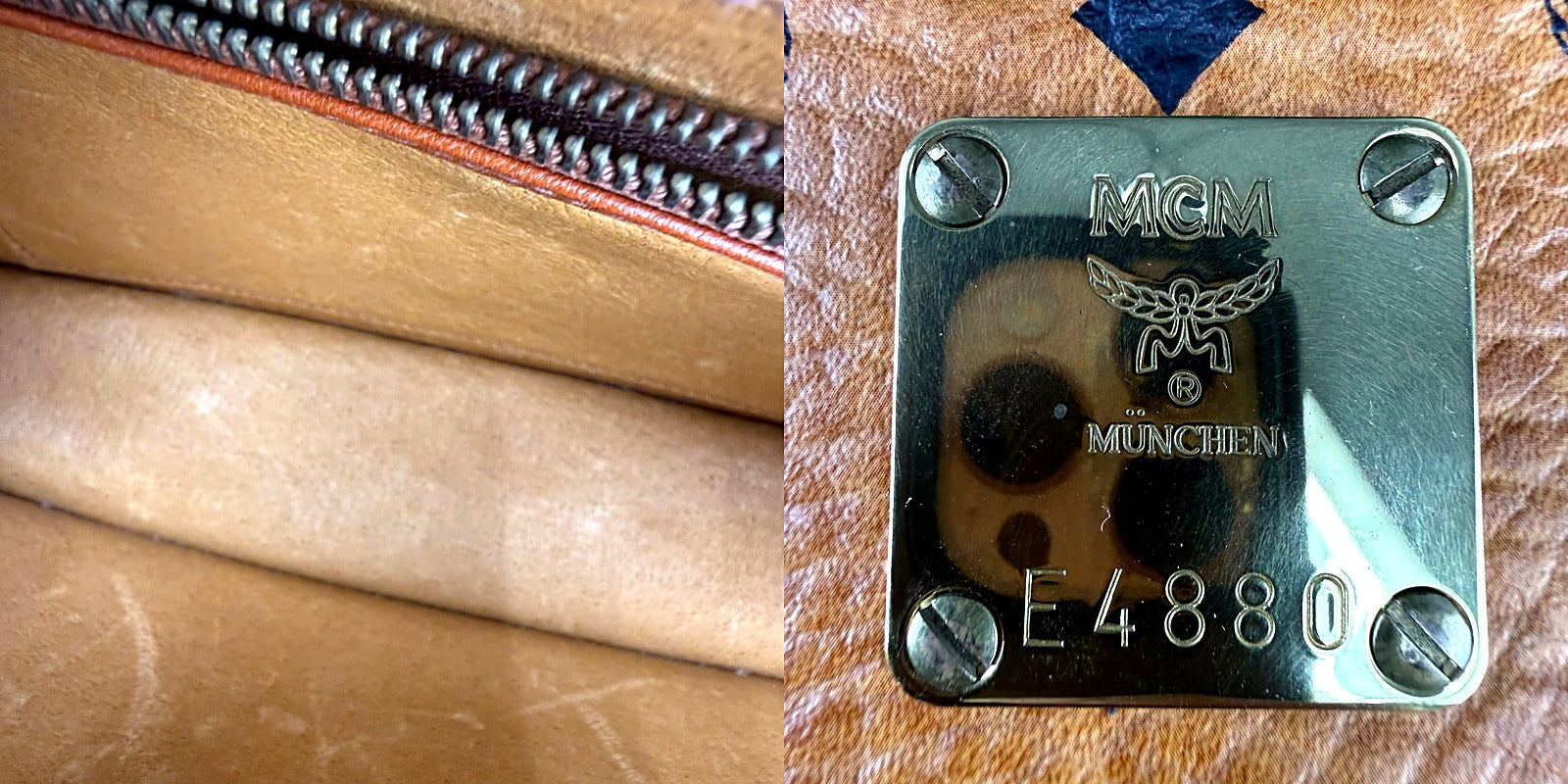 MCM Visetos crossbody bag pair view