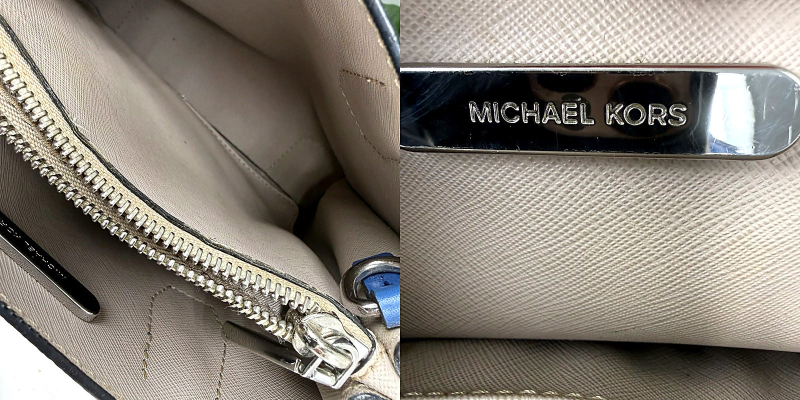 Michael Kors Mercer light blue tote pair view