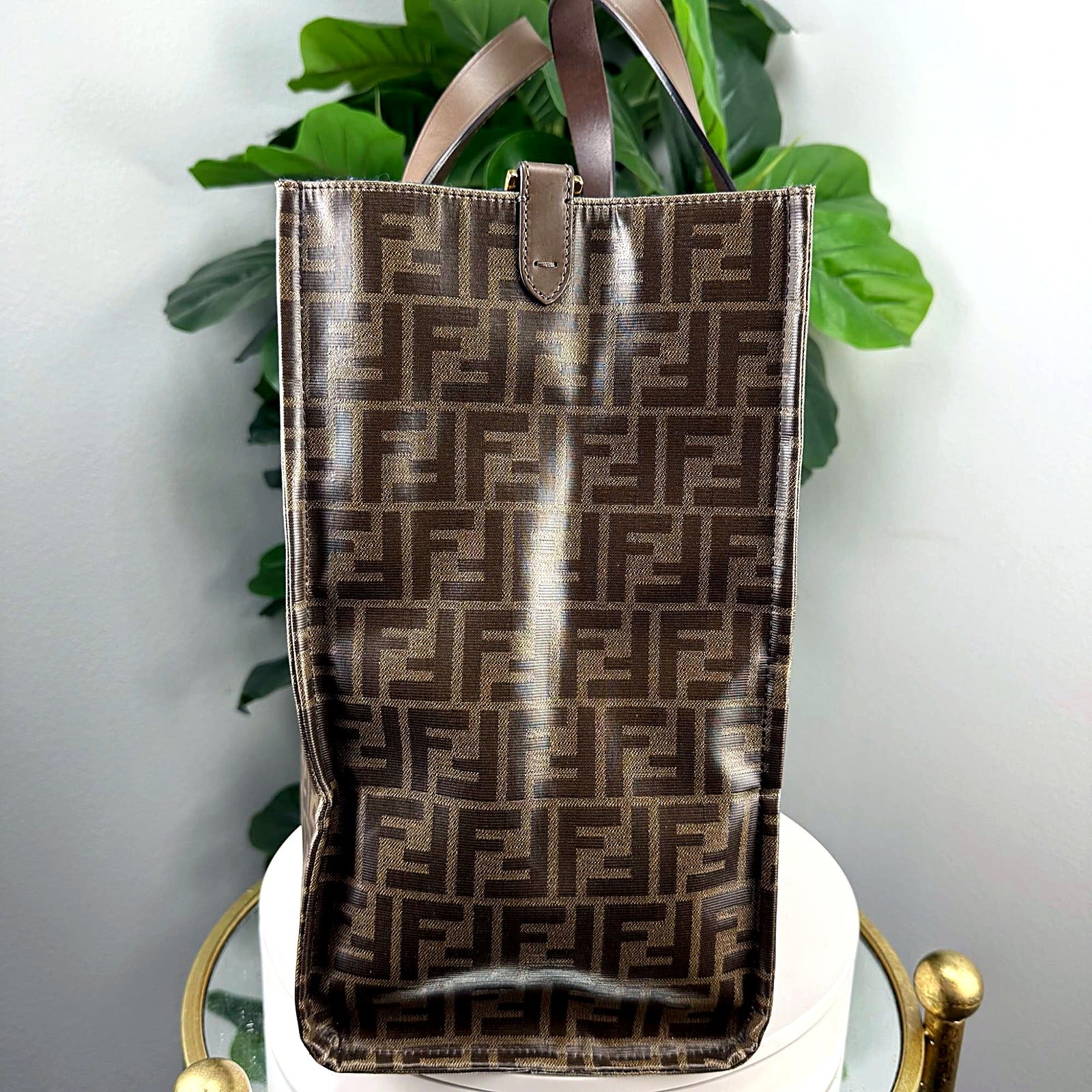 Fendi x FILA FENDI ROMA Zucca jacquard tote back
