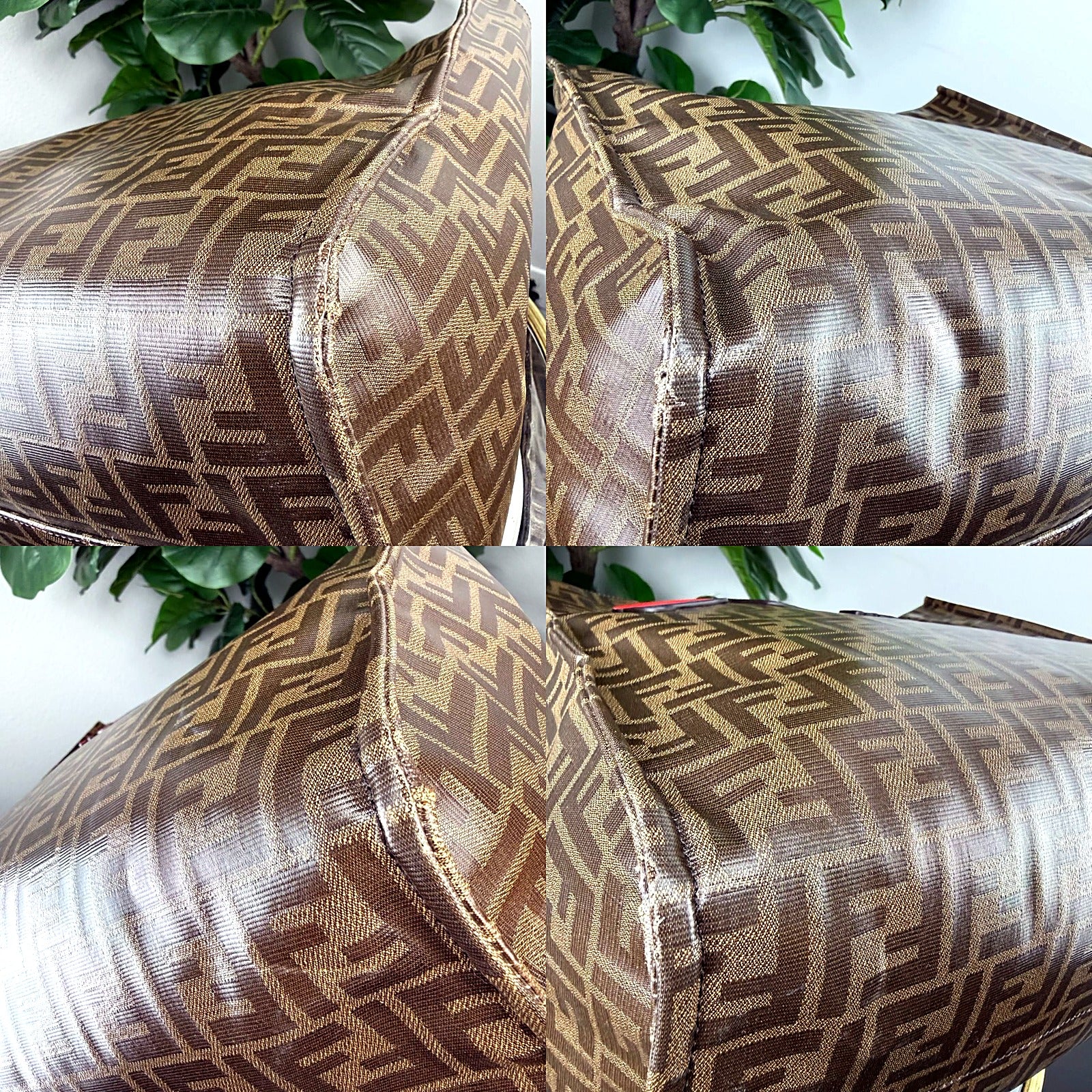 Fendi x FILA FENDI ROMA Zucca jacquard tote detail grid 2