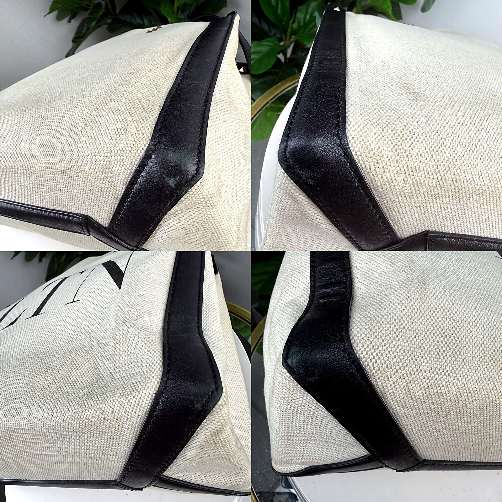 Valentino Garavani VLTN logo canvas tote detail grid 2