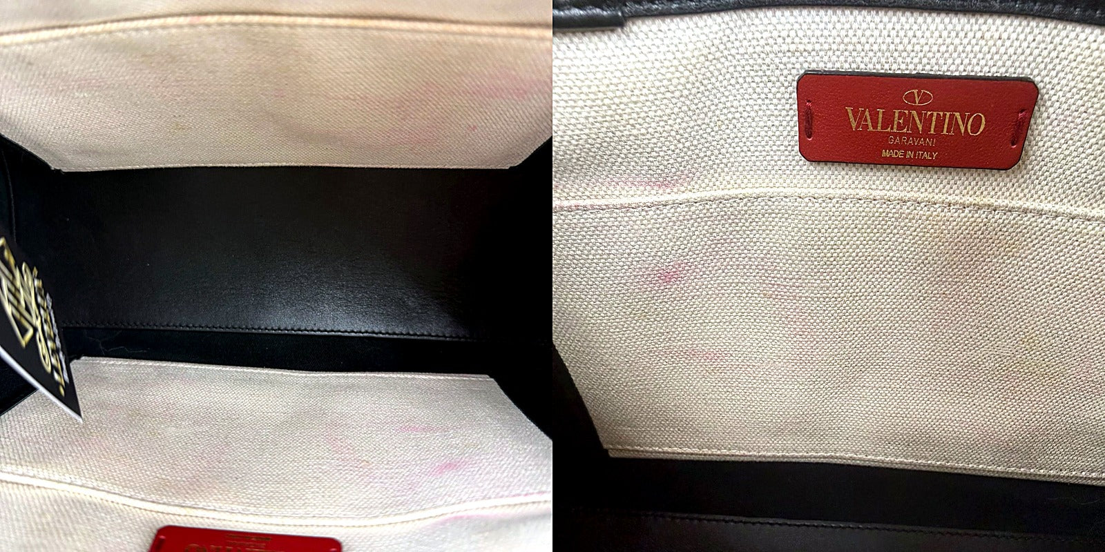 Valentino Garavani VLTN logo canvas tote pair view
