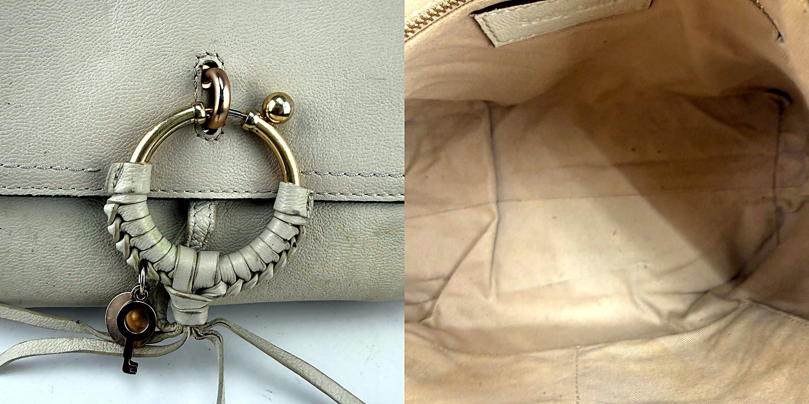 See By Chloe cream leather crossbody pair view