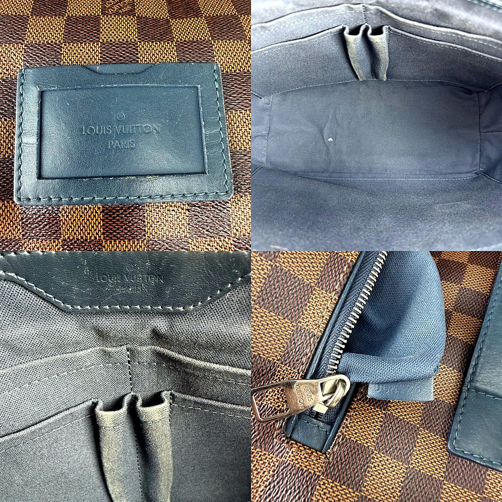 Louis Vuitton Damier Ebene messenger crossbody detail grid 3