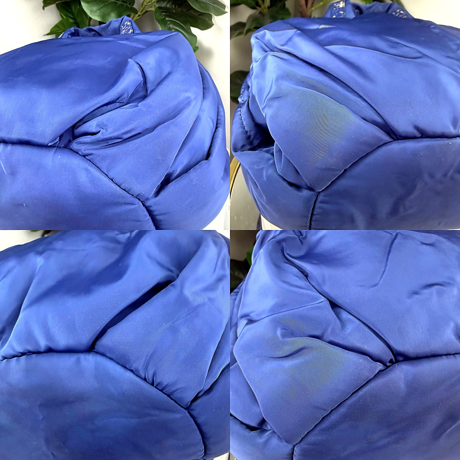 Authentic See By Chloé Royal Blue Quilted Nylon Duffel Bag