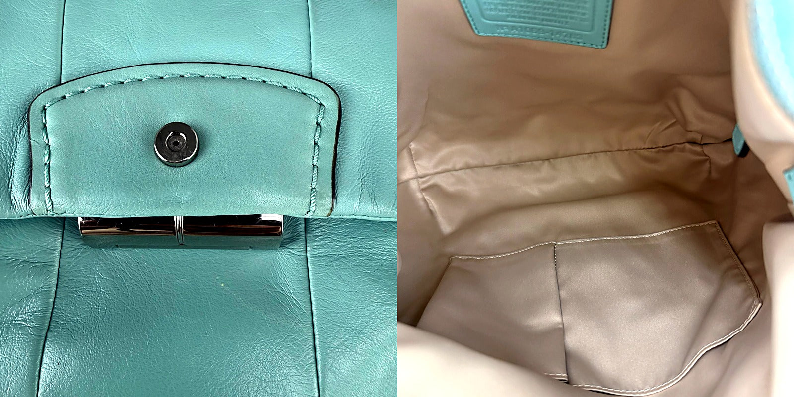 Authentic Coach Mint Green Leather Hobo Bag - A1062-14786