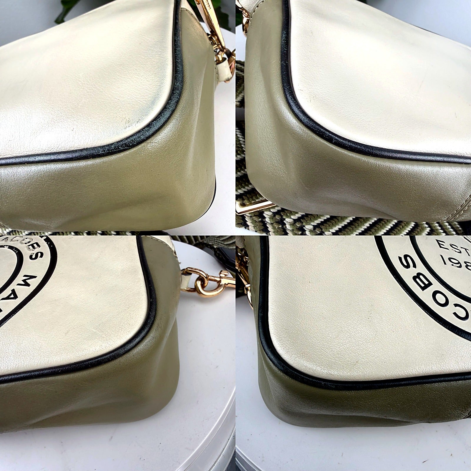 Authentic Marc Jacobs The Camera Bag Cream Leather Crossbody