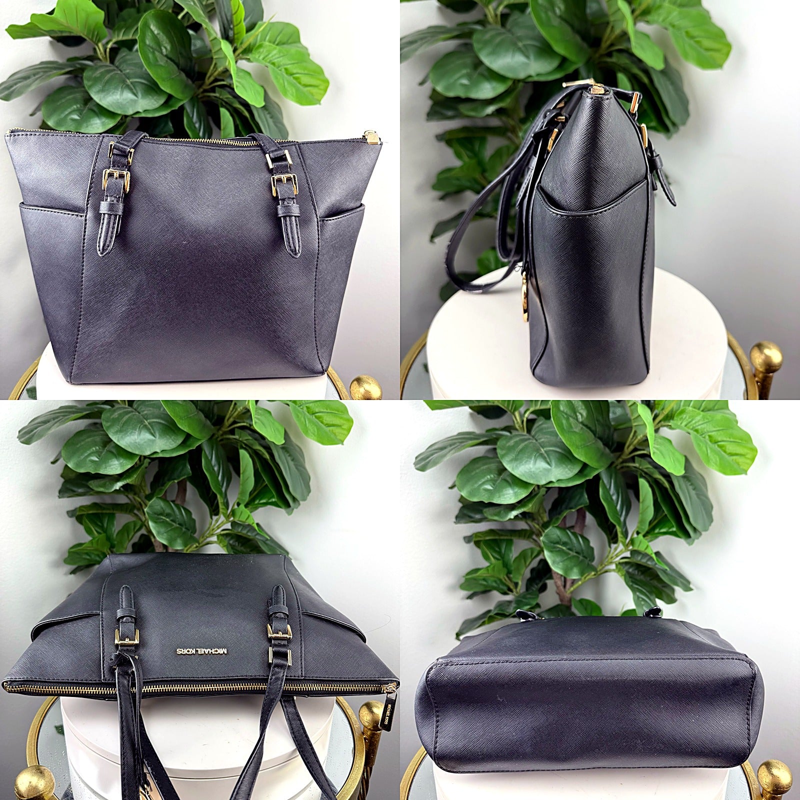 Authentic Michael Kors Black Saffiano Leather Tote
