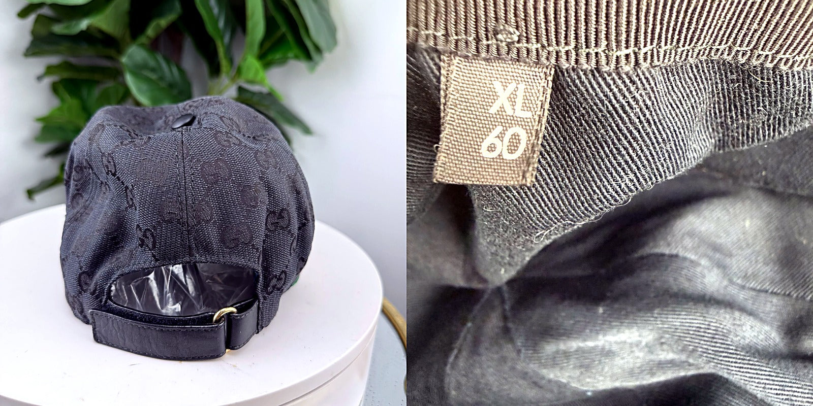 Authentic Gucci GG Monogram Canvas Baseball Cap - Size XL 60