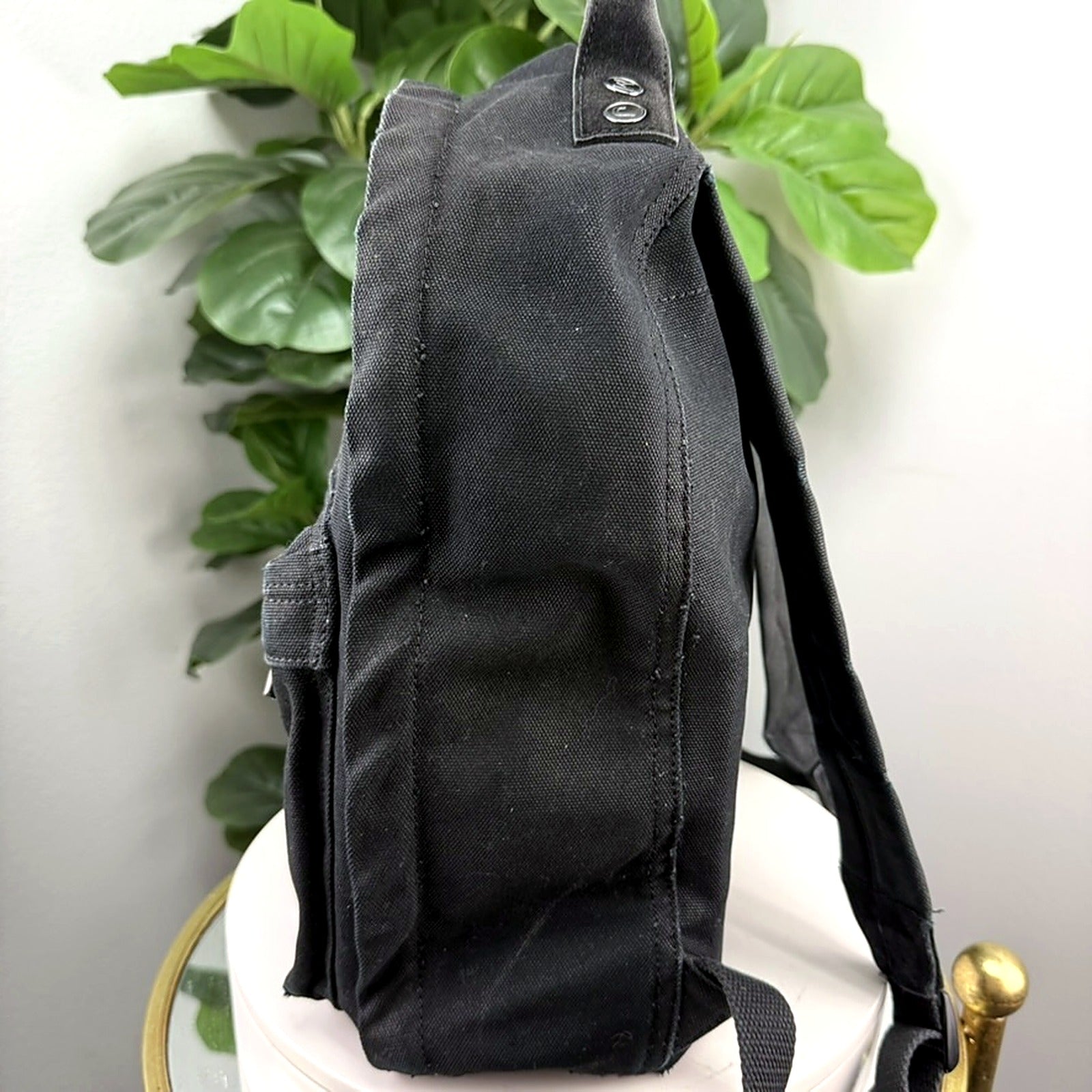 Authentic Marc Jacobs Black Canvas Backpack - back