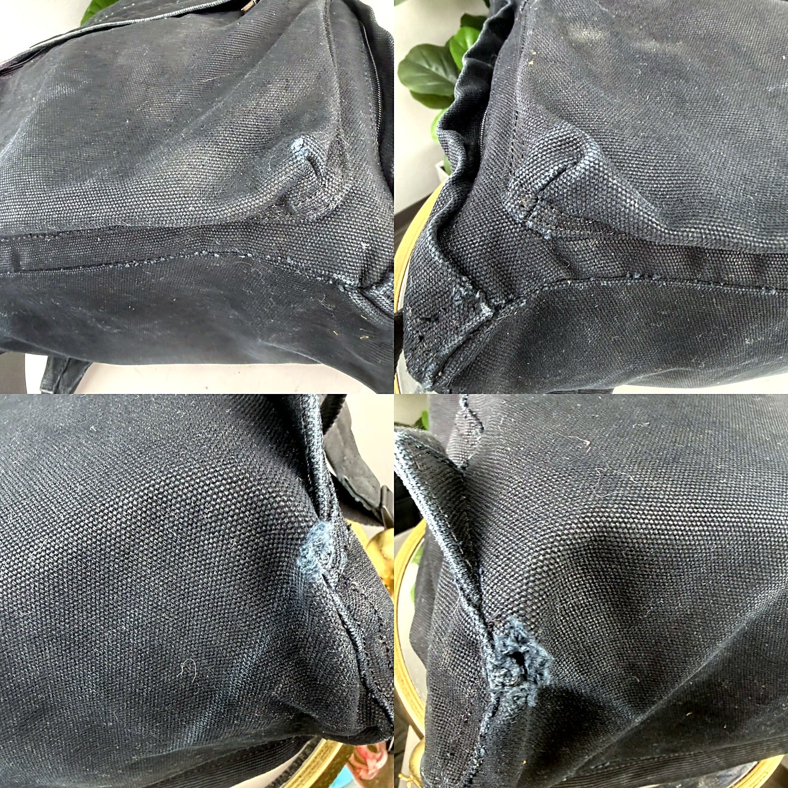 Authentic Marc Jacobs Black Canvas Backpack - detail grid 2