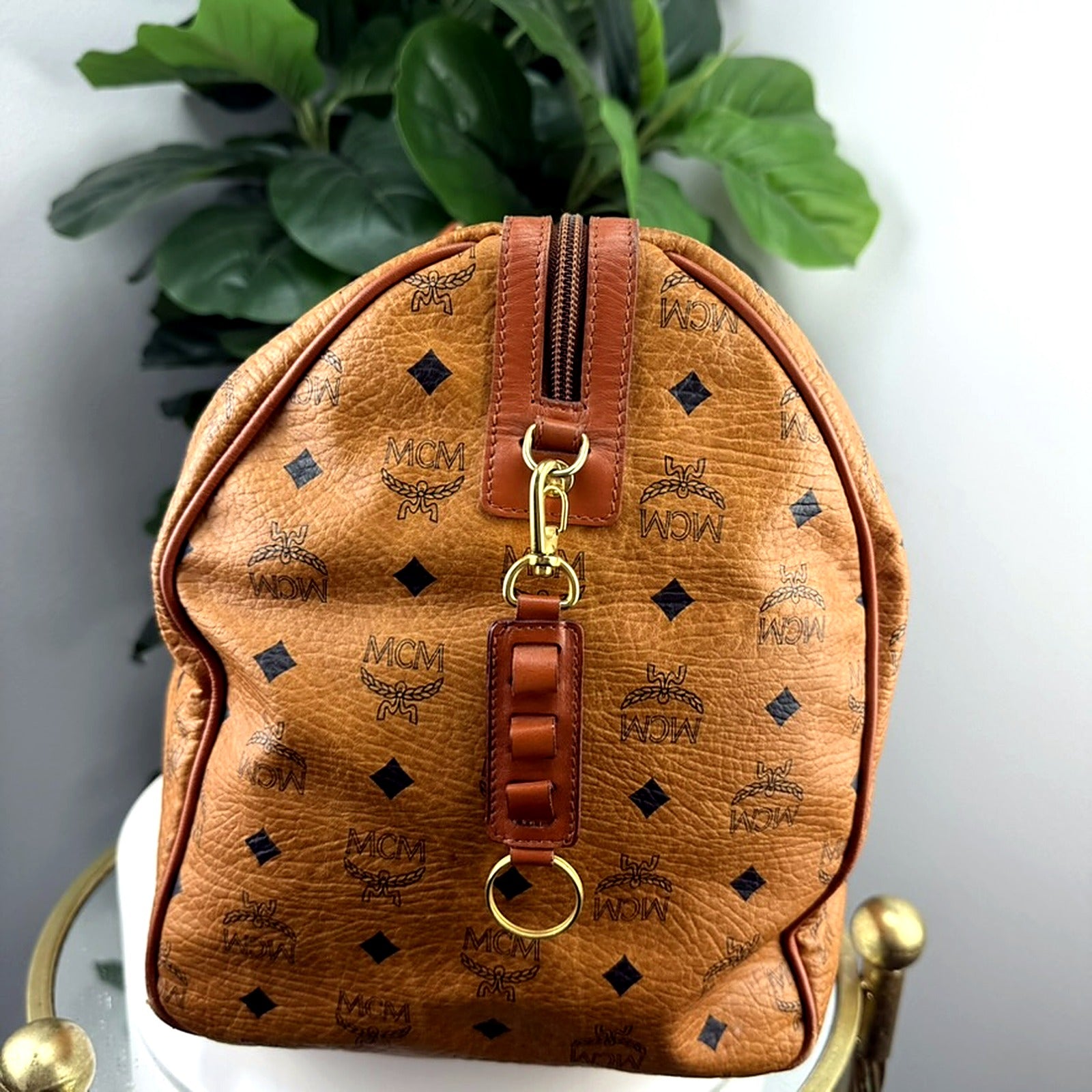 Authentic Vintage MCM Visetos Jack Nicklaus Golf Collection Duffel Bag - back