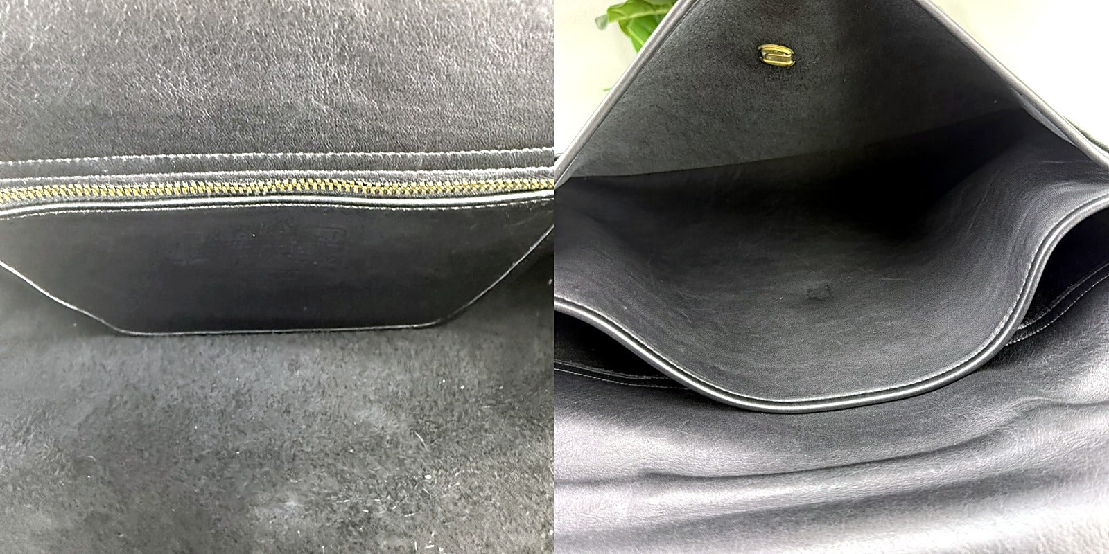 Authentic Vintage Coach Black Leather Briefcase Crossbody Bag - pair
