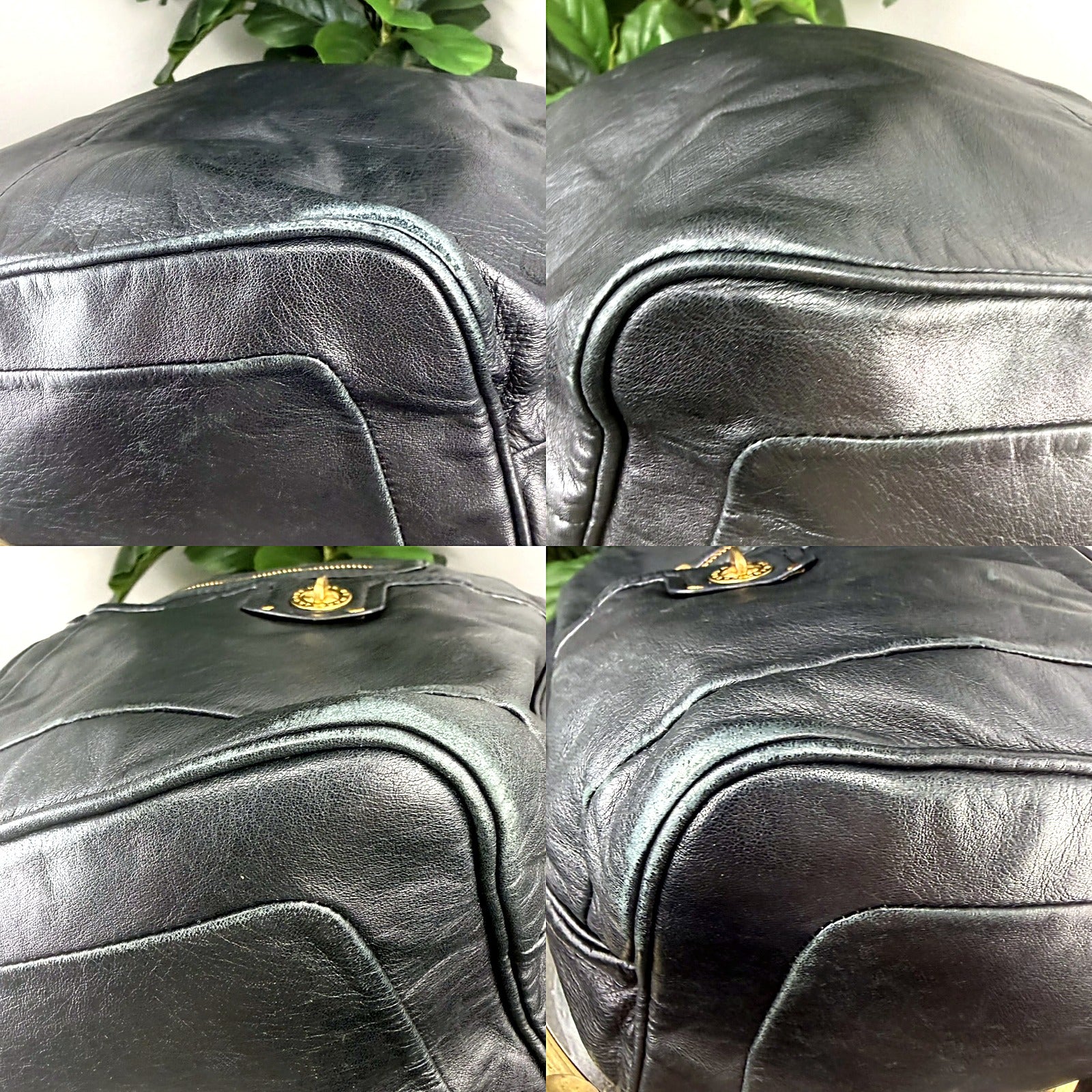 Authentic Marc by Marc Jacobs Black Leather Totally Turnlock Hobo Bag