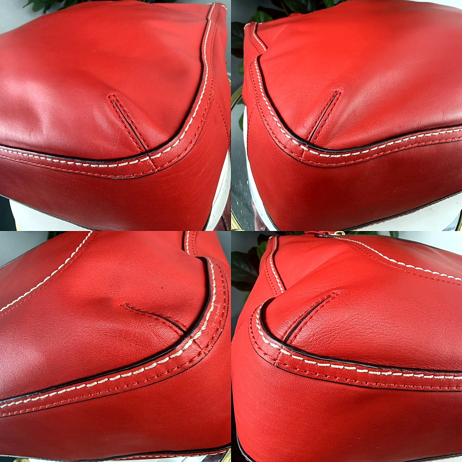 Authentic Coach Red Leather Tote Bag - N° K1260-22424