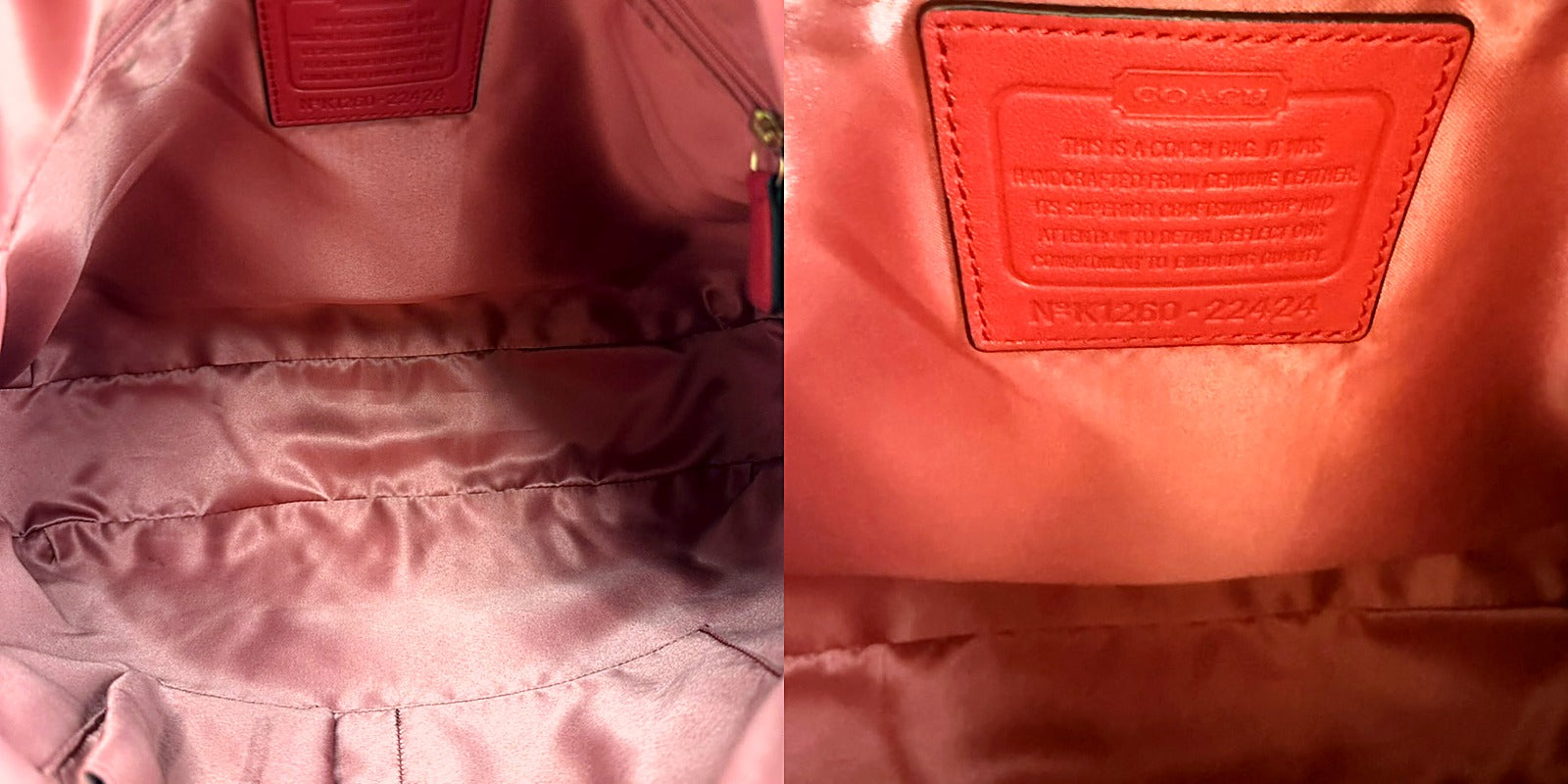Authentic Coach Red Leather Tote Bag - N° K1260-22424