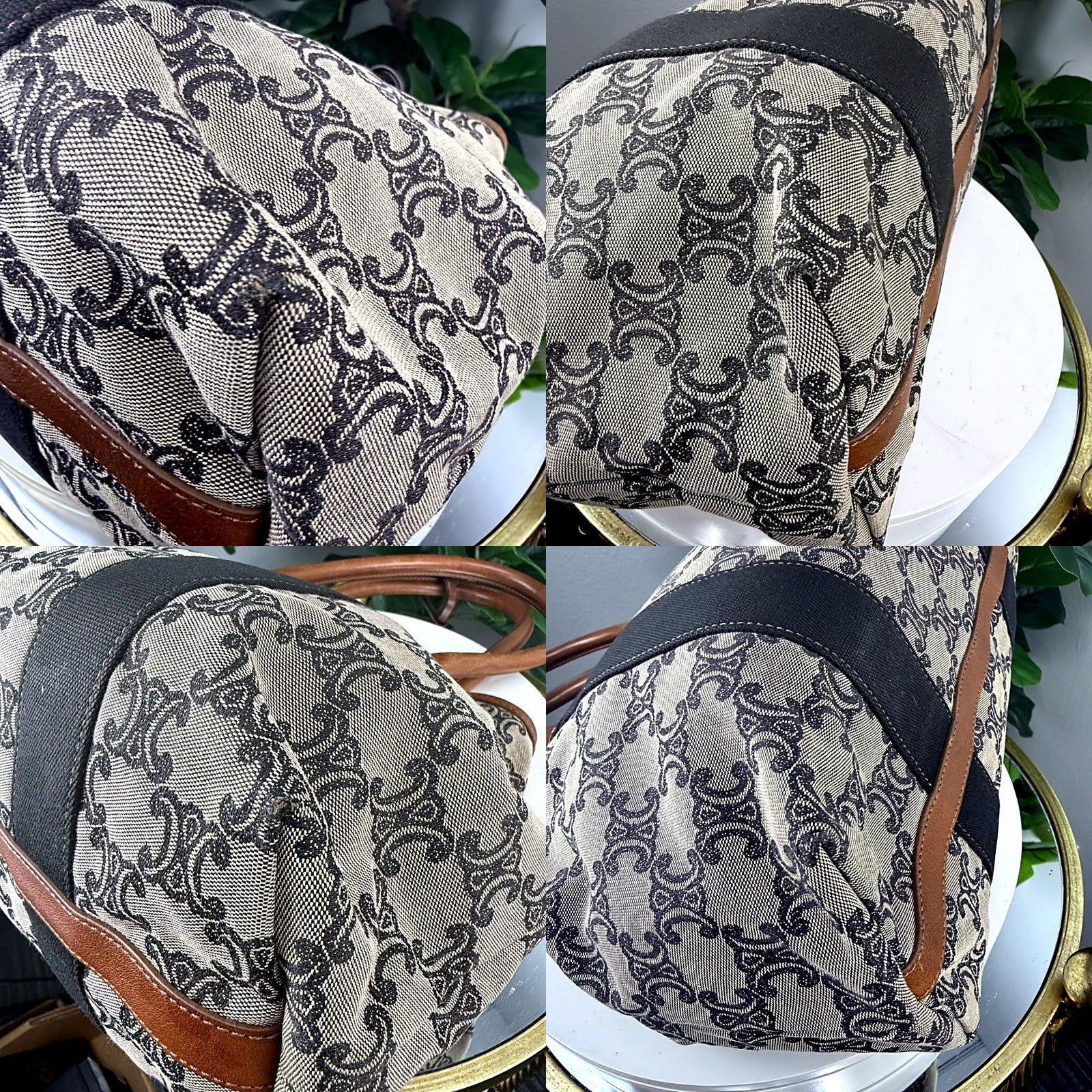 Celine Macadam monogram canvas duffel tote - canvas texture close-ups