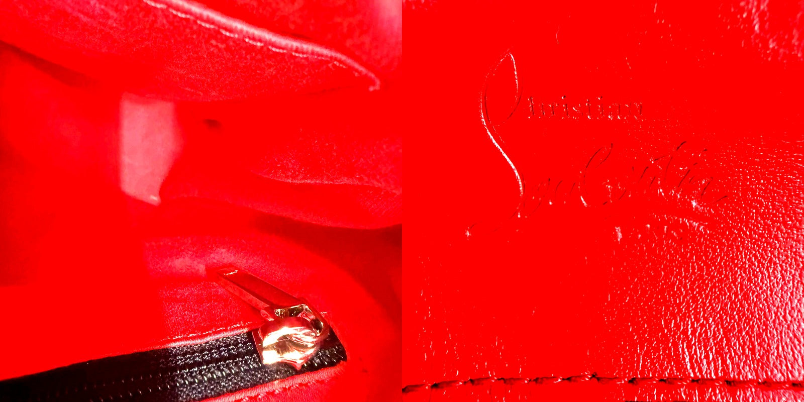 Authentic Christian Louboutin white leather mini convertible backpack - red suede interior lining and embossed Christian Louboutin Paris tag