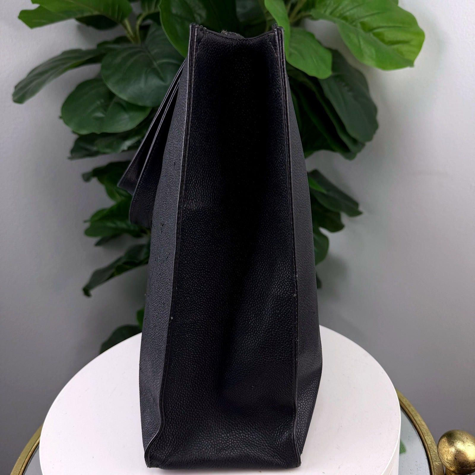 Authentic Chanel Black Caviar Leather Tote - back