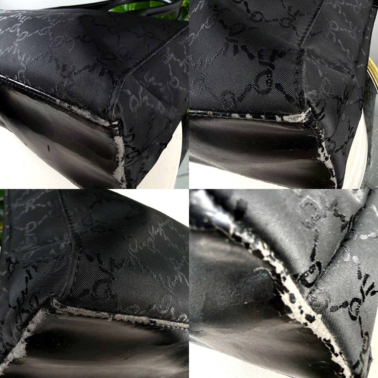 Roberta di Camerino tote - corner tear condition detail