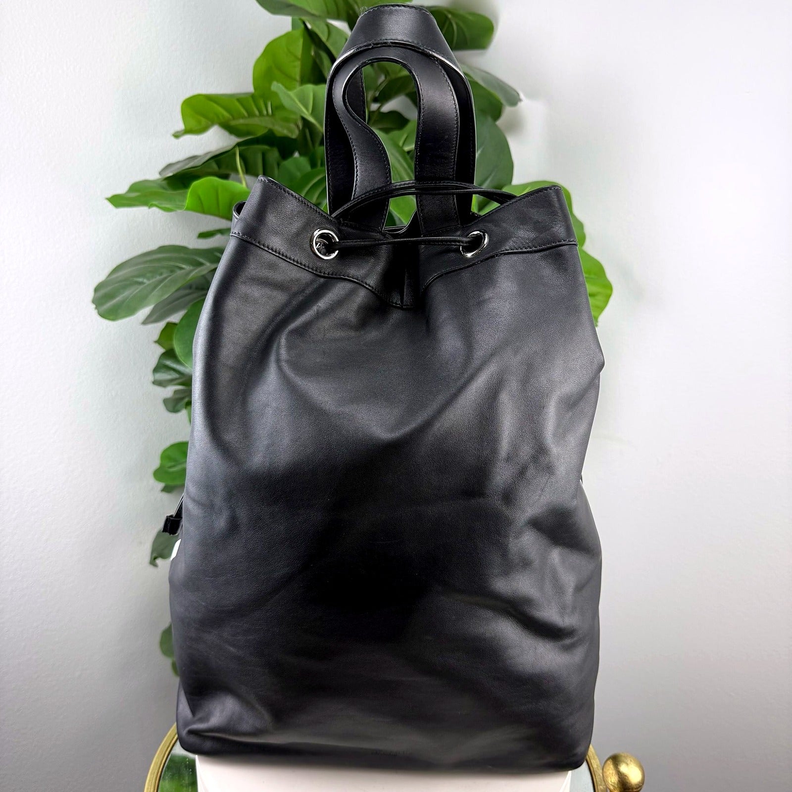 Valentino Garavani VLTN bucket backpack back panel