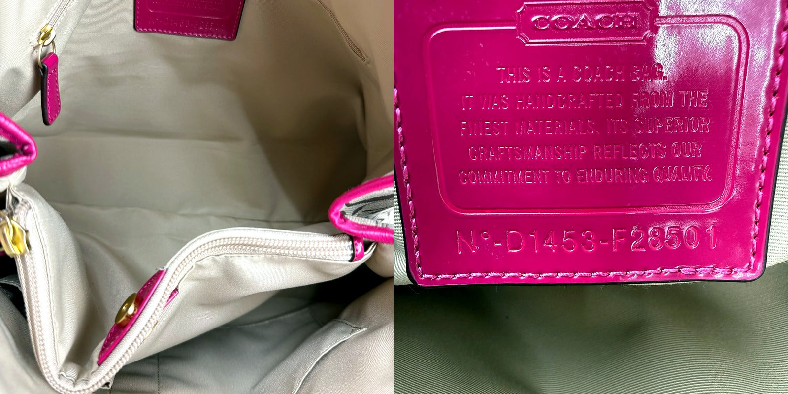 Interior Coach creed patch with date code N°-D1453-F28501