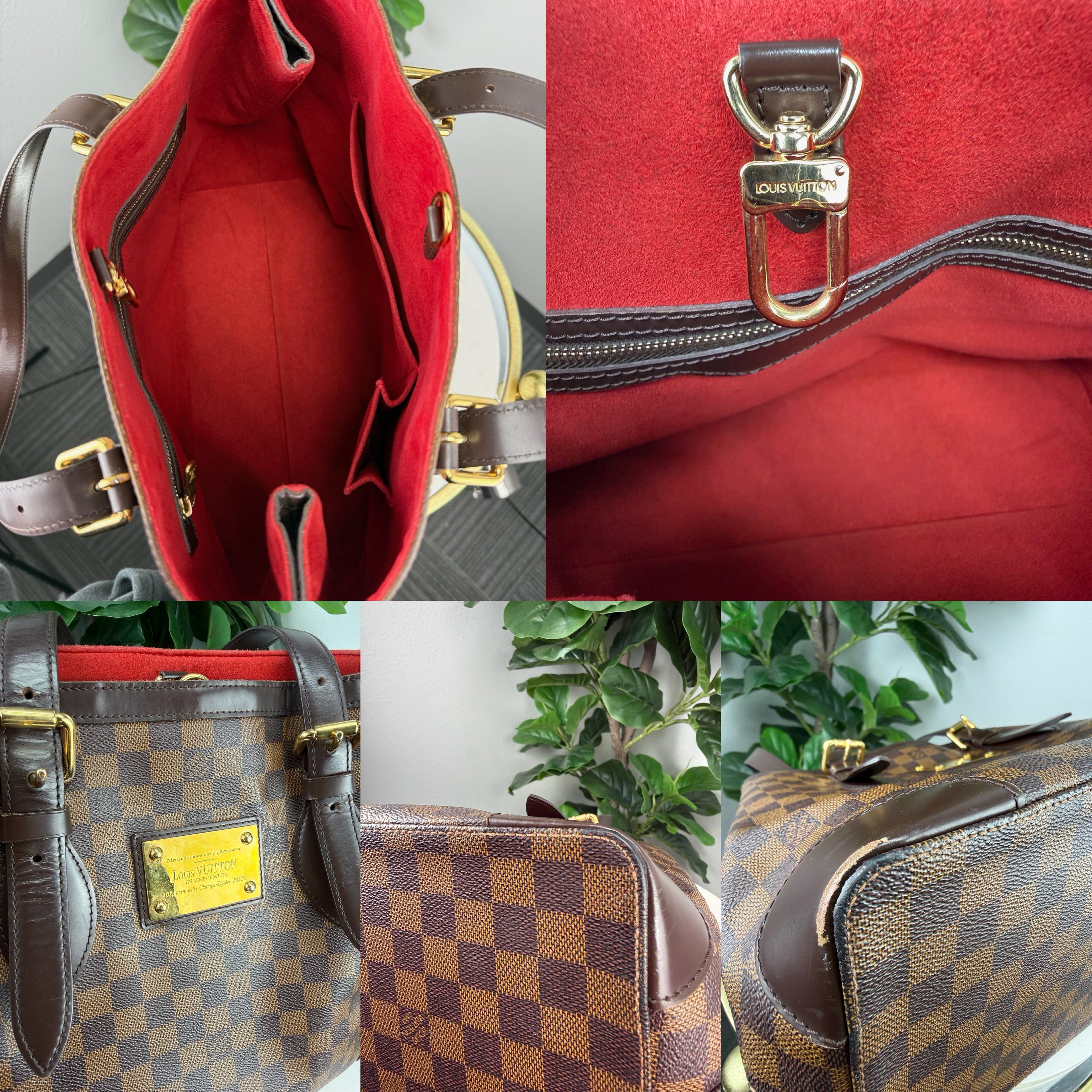 Authentic Louis Vuitton Hempstead MM Damier Ebene Shoulder Bag - Certificate of Authenticity included