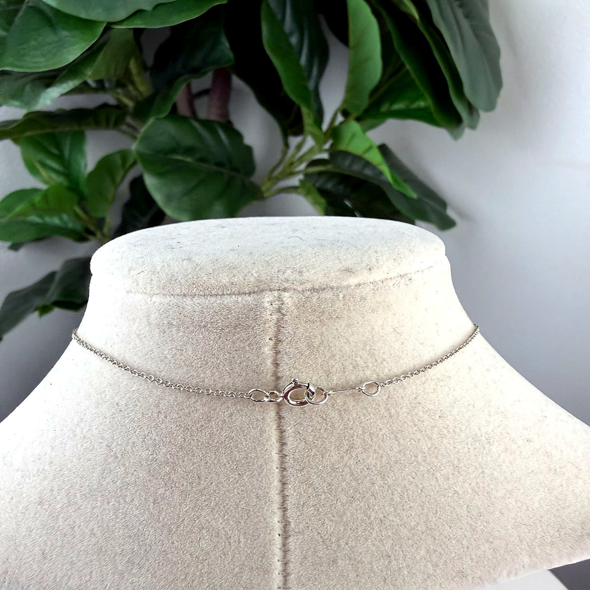 Authentic Tiffany & Co. Elsa Peretti Bean Design Sterling Silver Pendant Necklace - clasp detail