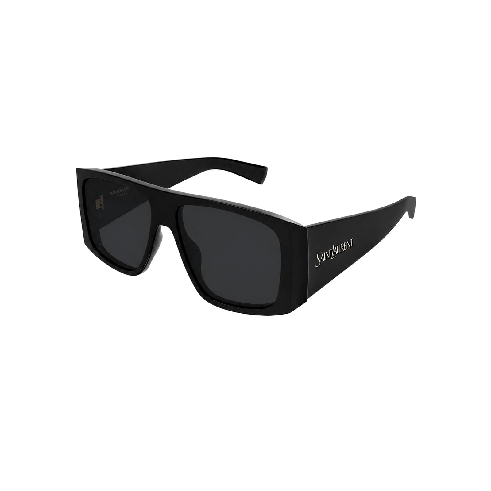 Authentic Saint Laurent Black Shield Wraparound Sunglasses