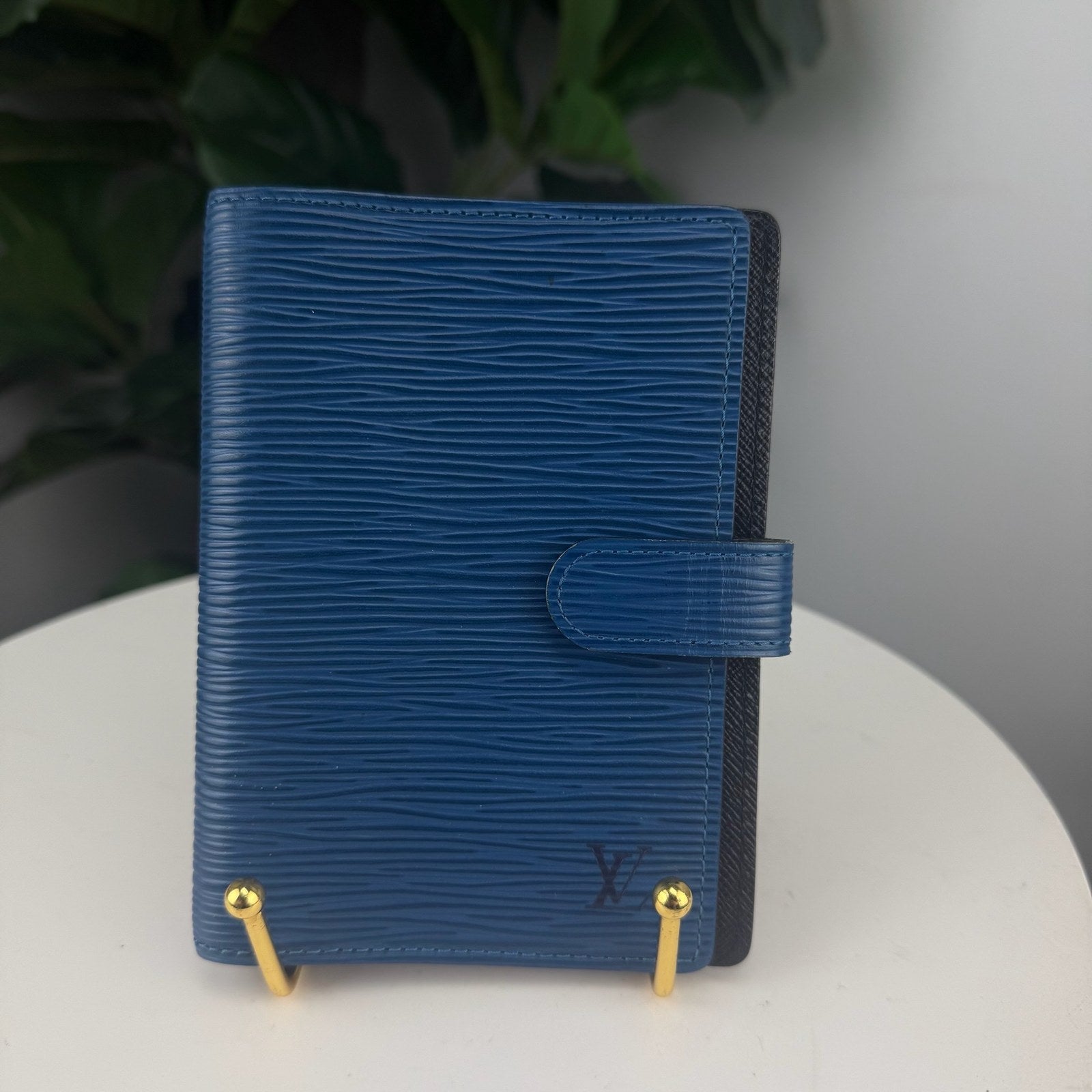Louis Vuitton Agenda PM blue Epi - front