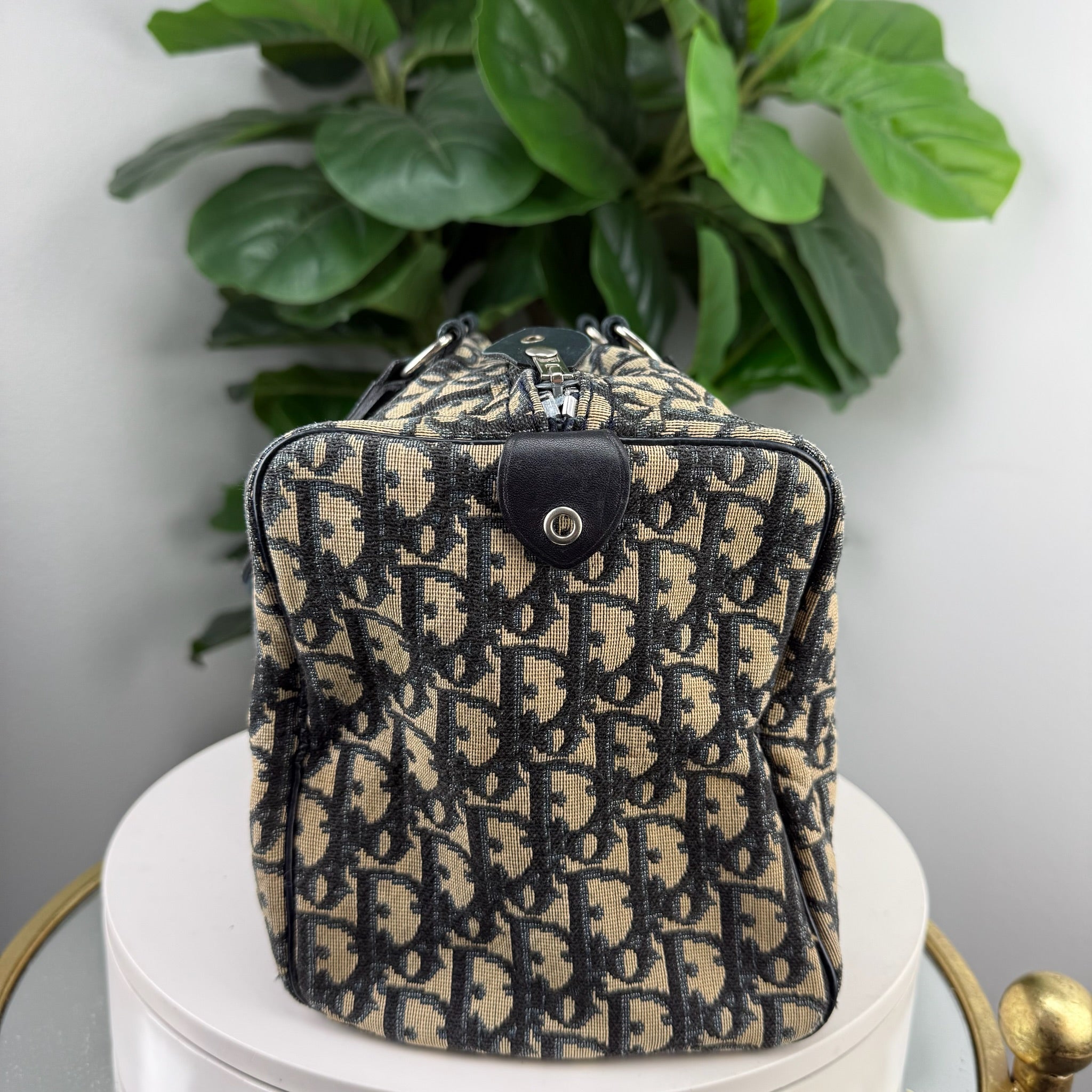Christian Dior Trotter Monogram Jacquard Mini Boston Bag