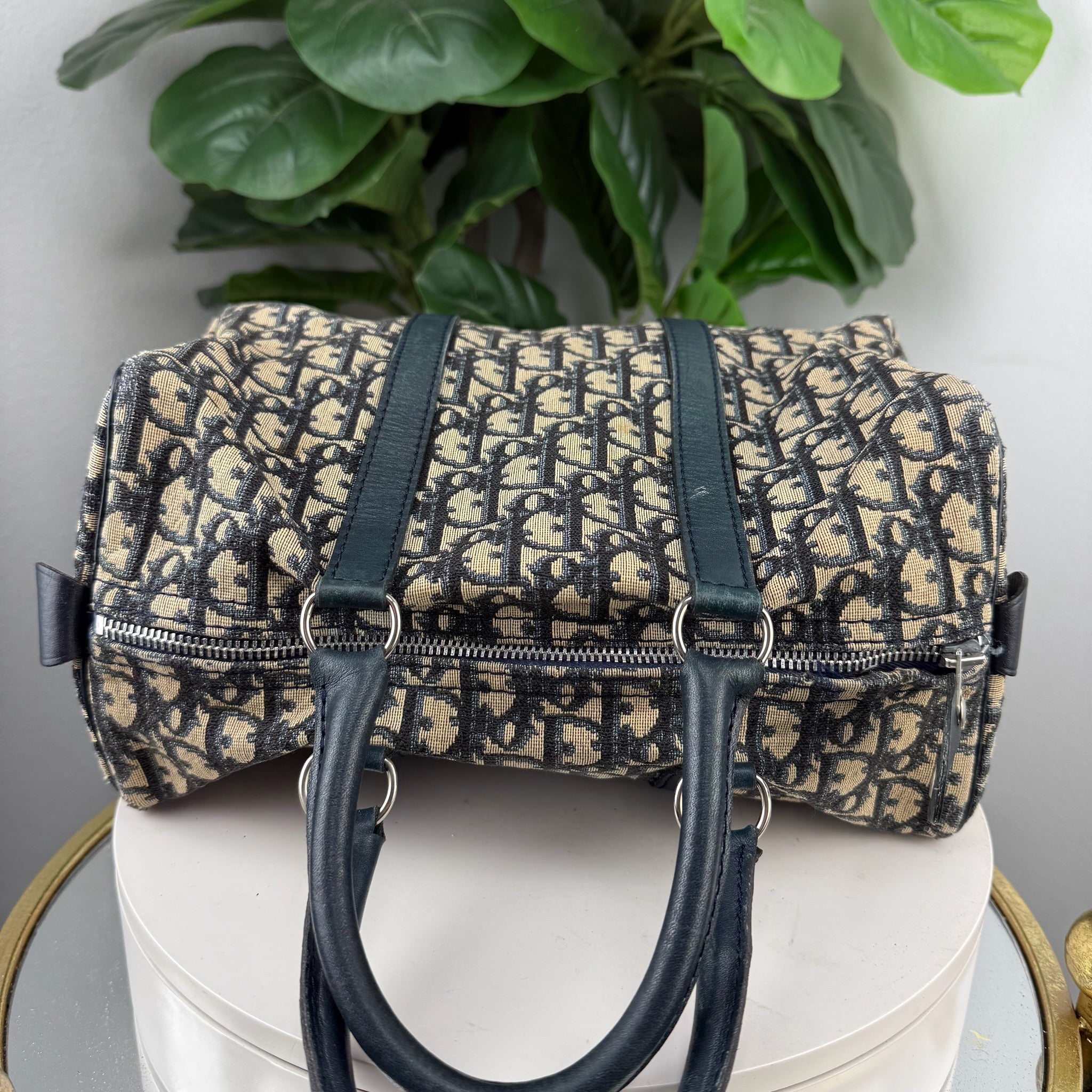 Christian Dior Trotter Monogram Jacquard Mini Boston Bag
