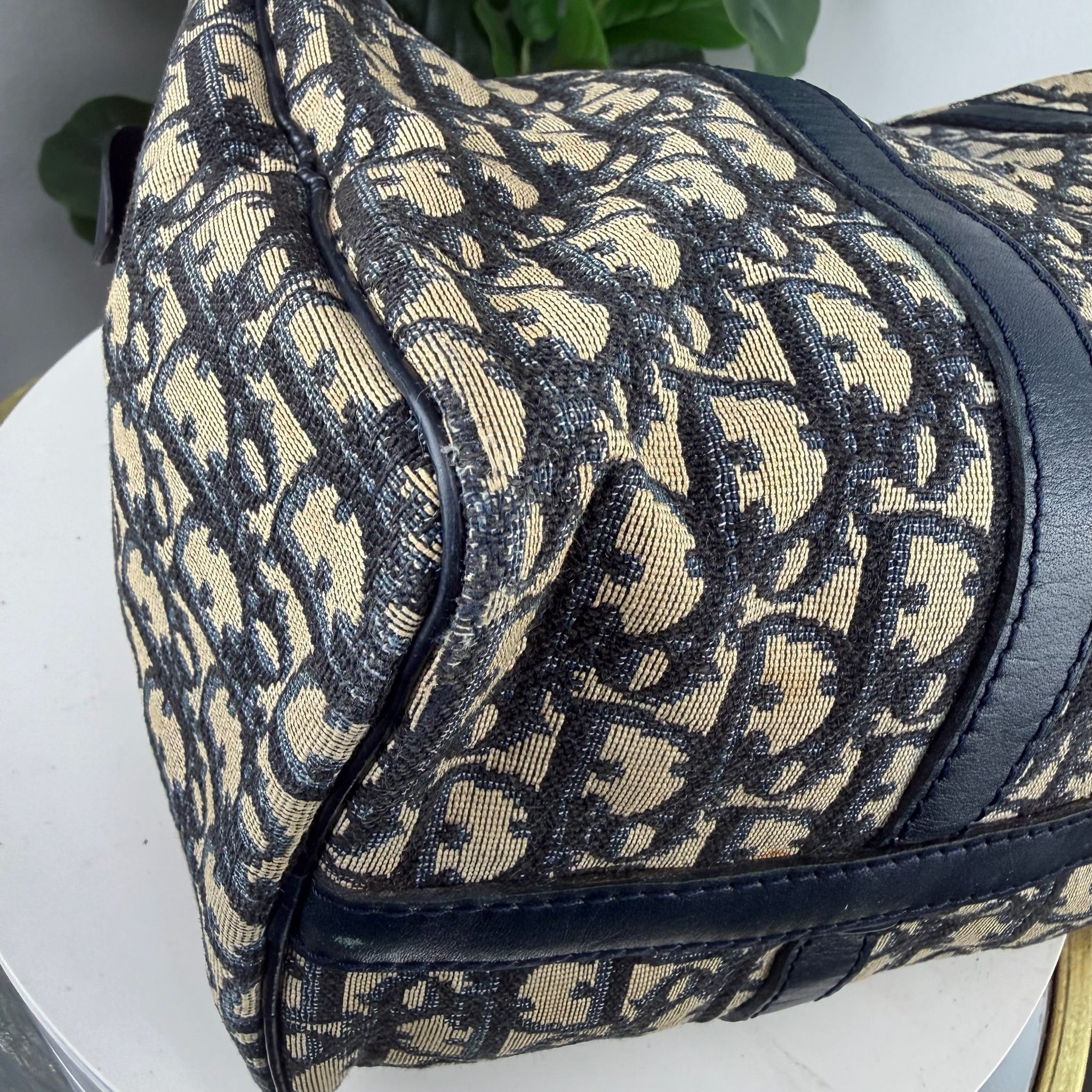 Christian Dior Trotter Monogram Jacquard Mini Boston Bag