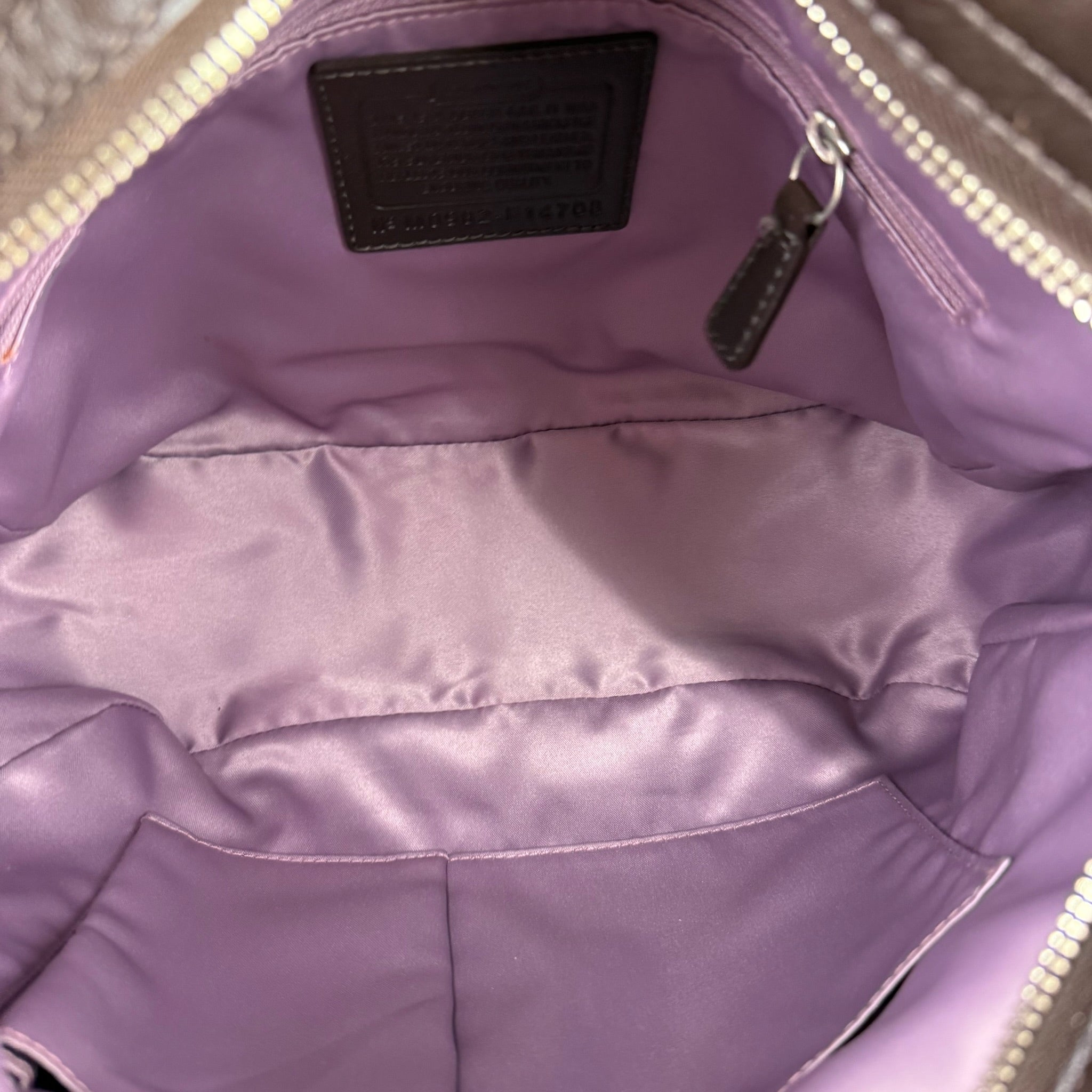Coach Signature Canvas Hobo Crossbody Bag