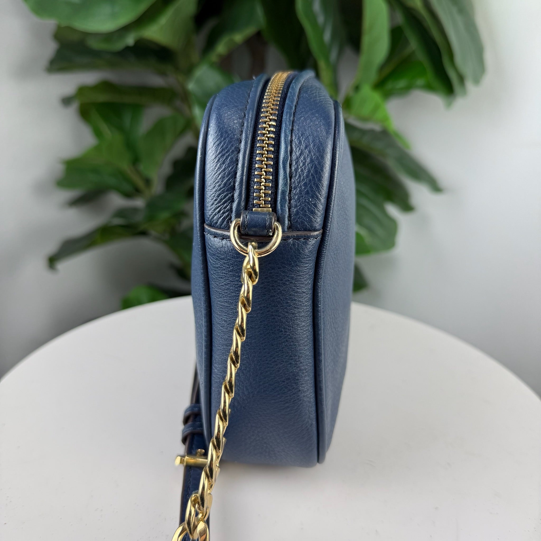 Authentic Michael Kors Jet Set Charm Small Oval Camera Crossbody Bag