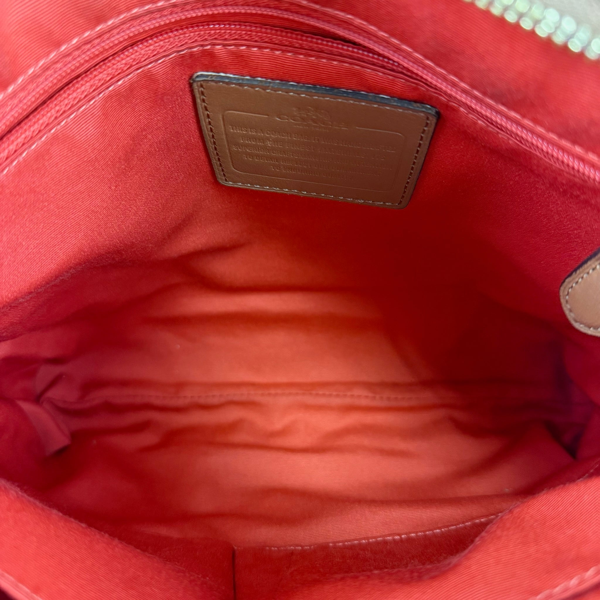 Coach Signature Canvas Foldover Varsity Stripe Crossbody Bag