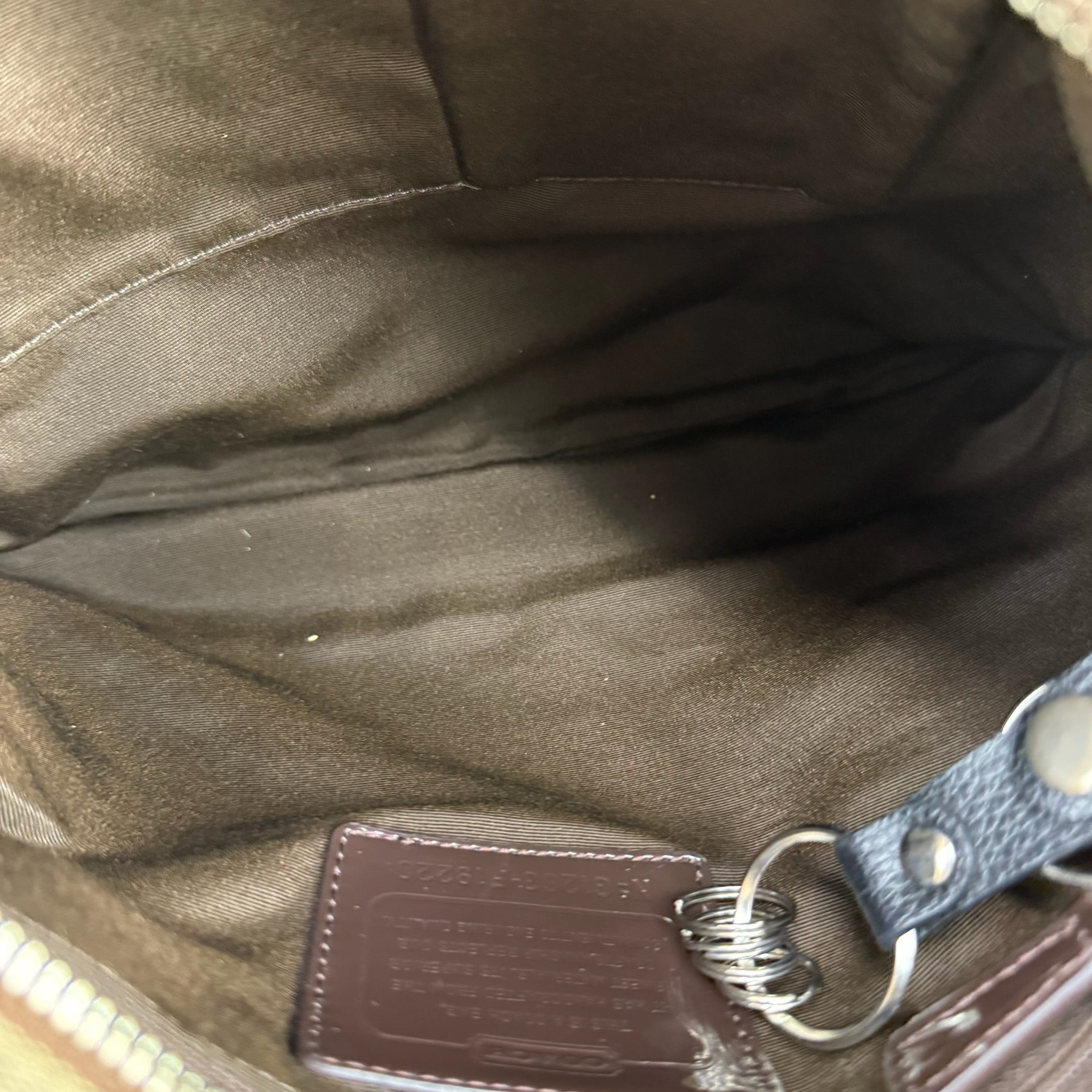 Authentic Coach Signature Canvas Swingpack Crossbody Bag