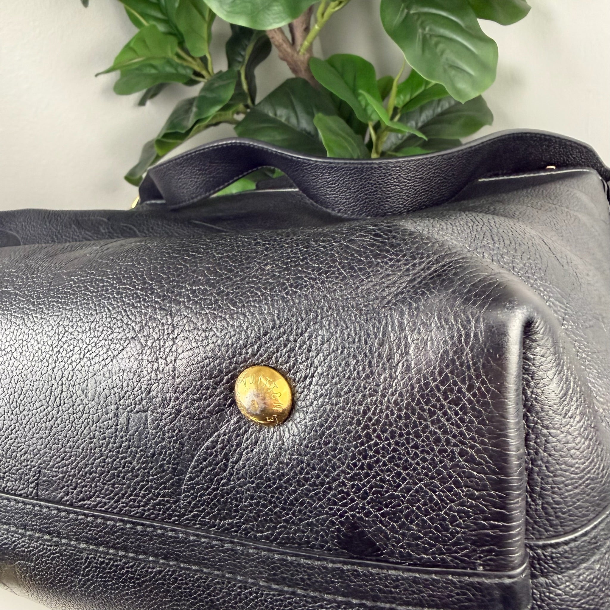 Authentic Louis Vuitton Monogram Empreinte Leather Hobo Bag - Black