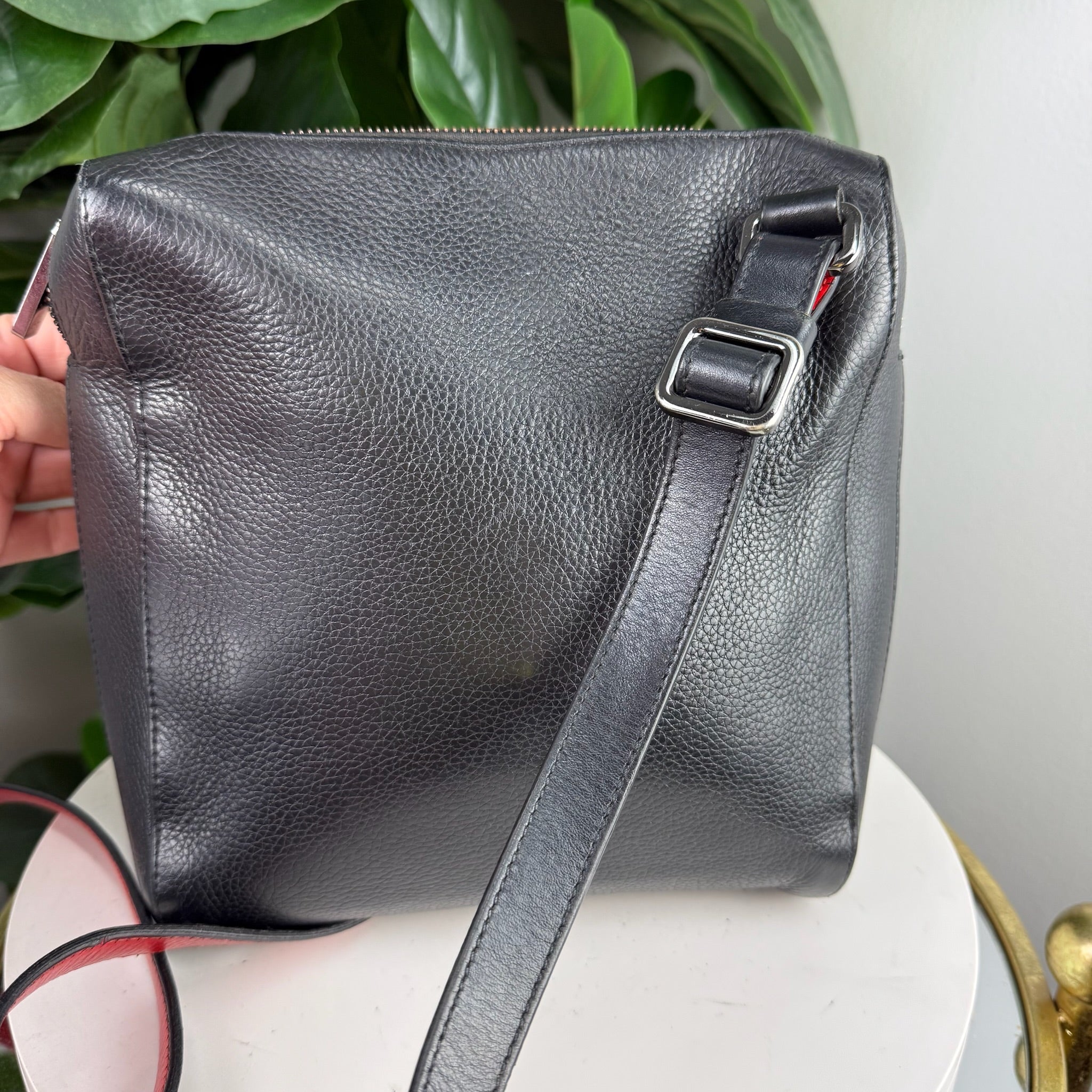 Authentic Christian Loubutin Crossbody Messenger Black