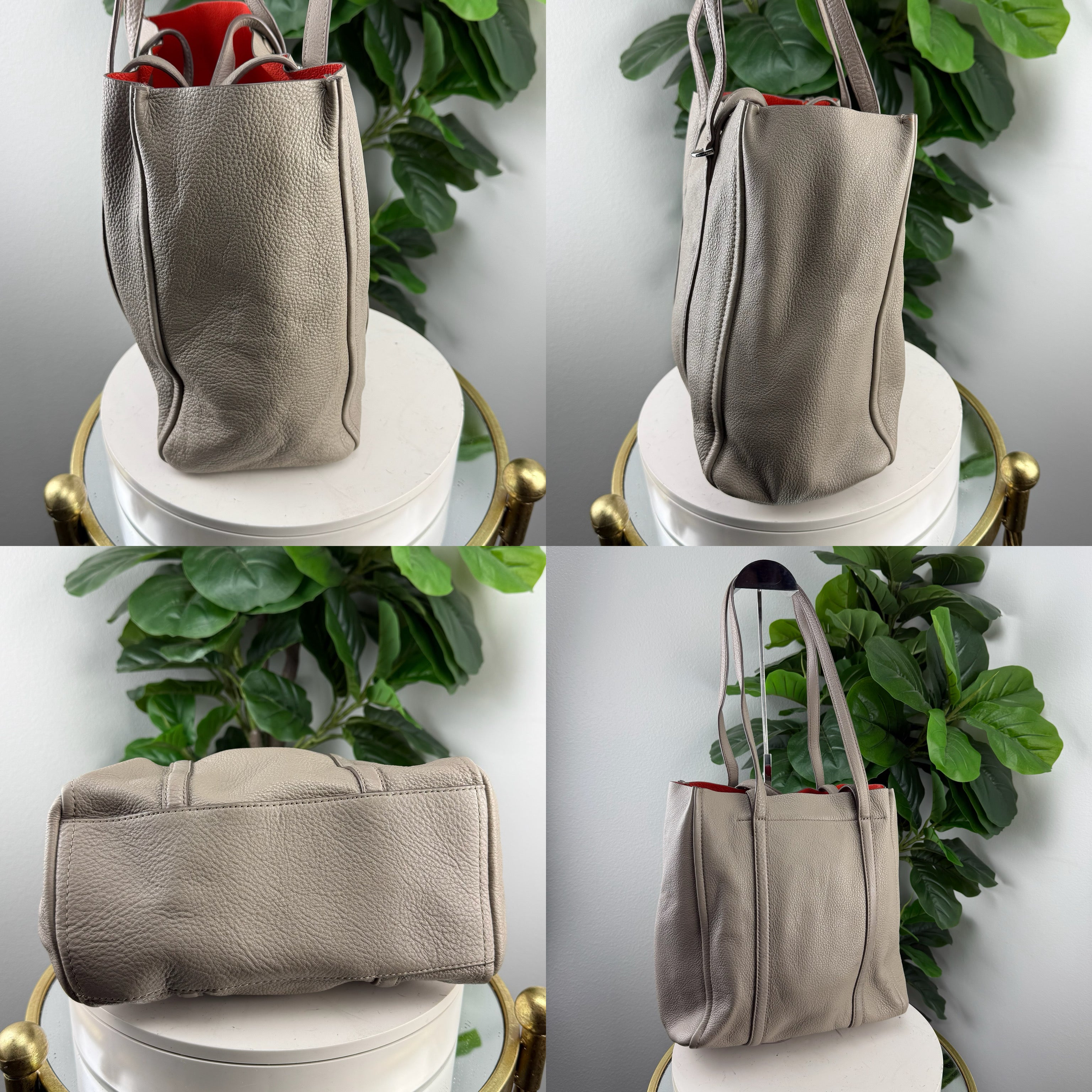 Authentic Marc Jacobs Tag Tote Bag cement leather - Certificate of Authenticity included