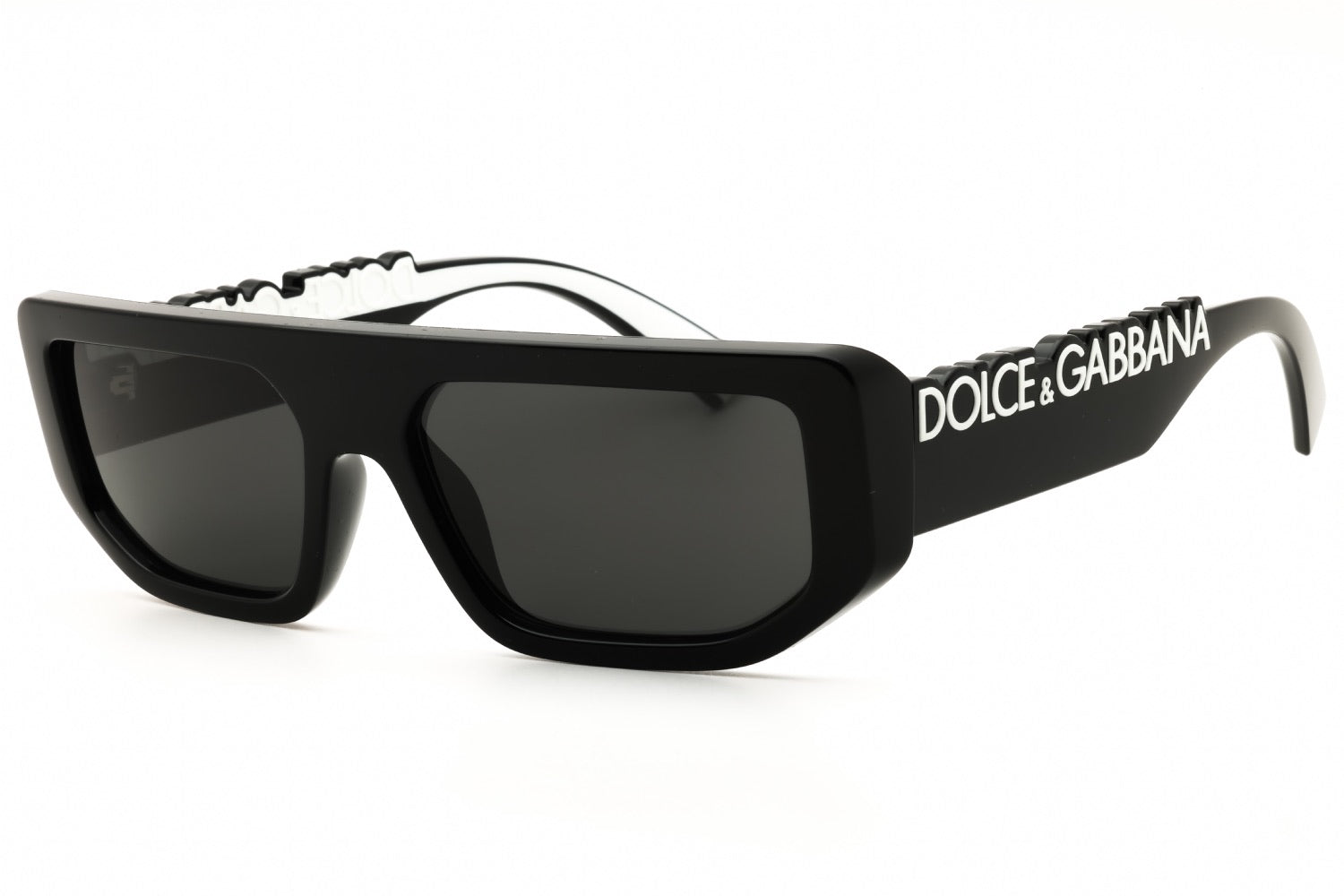 Dolce &amp; Gabbana DG2233 Logo Shield Sunglasses, Black (Retail ~$400-450) - Size Not Confirmed