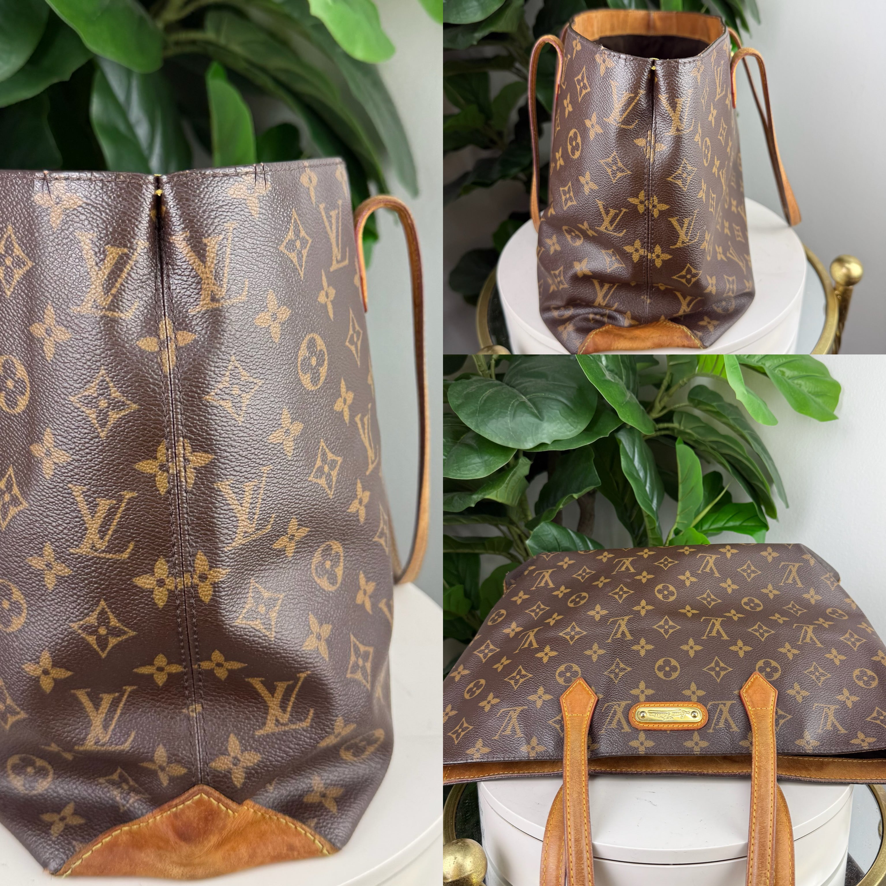 Authentic Louis Vuitton Wilshire Monogram Open Tote Bag