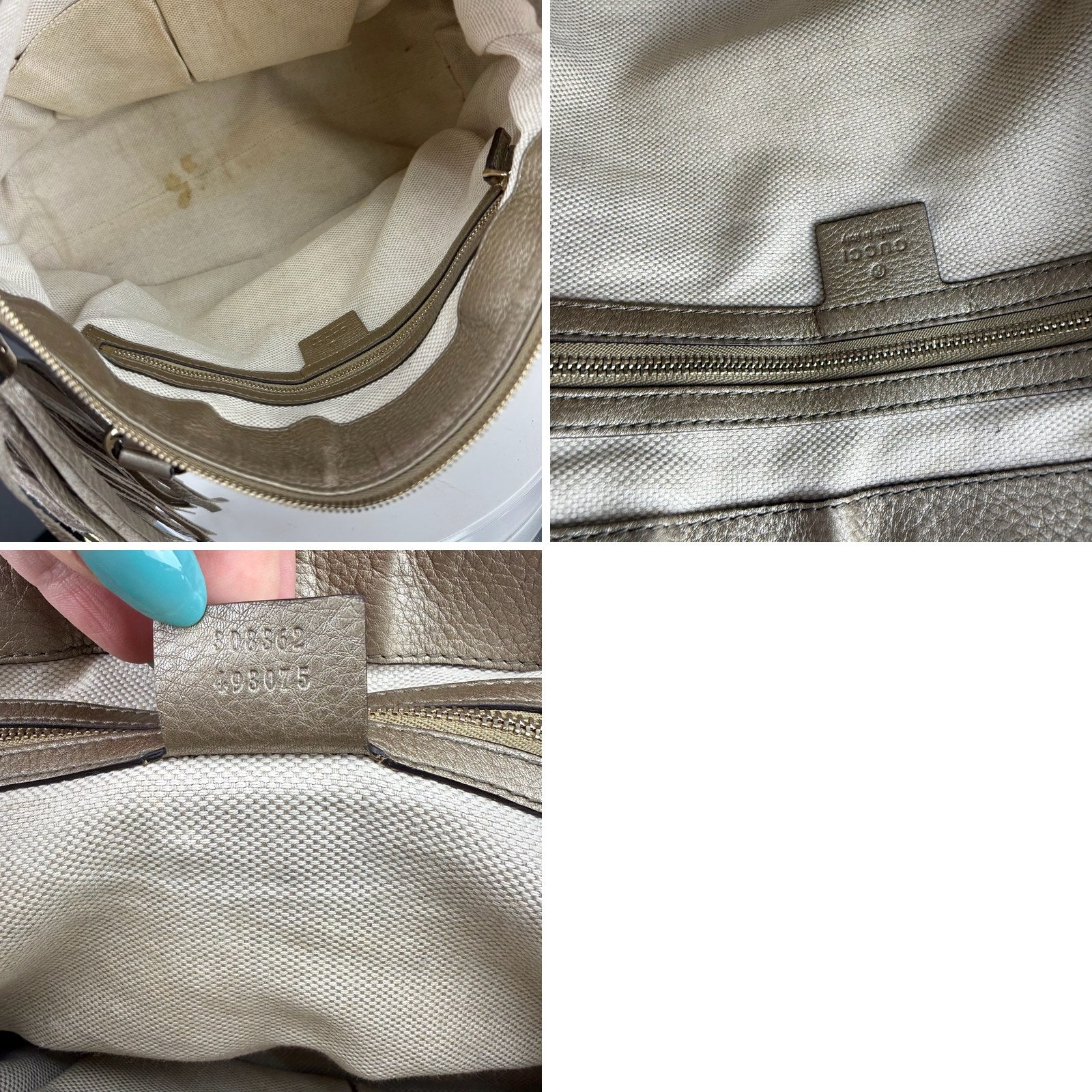 Interior with Gucci tab and serial