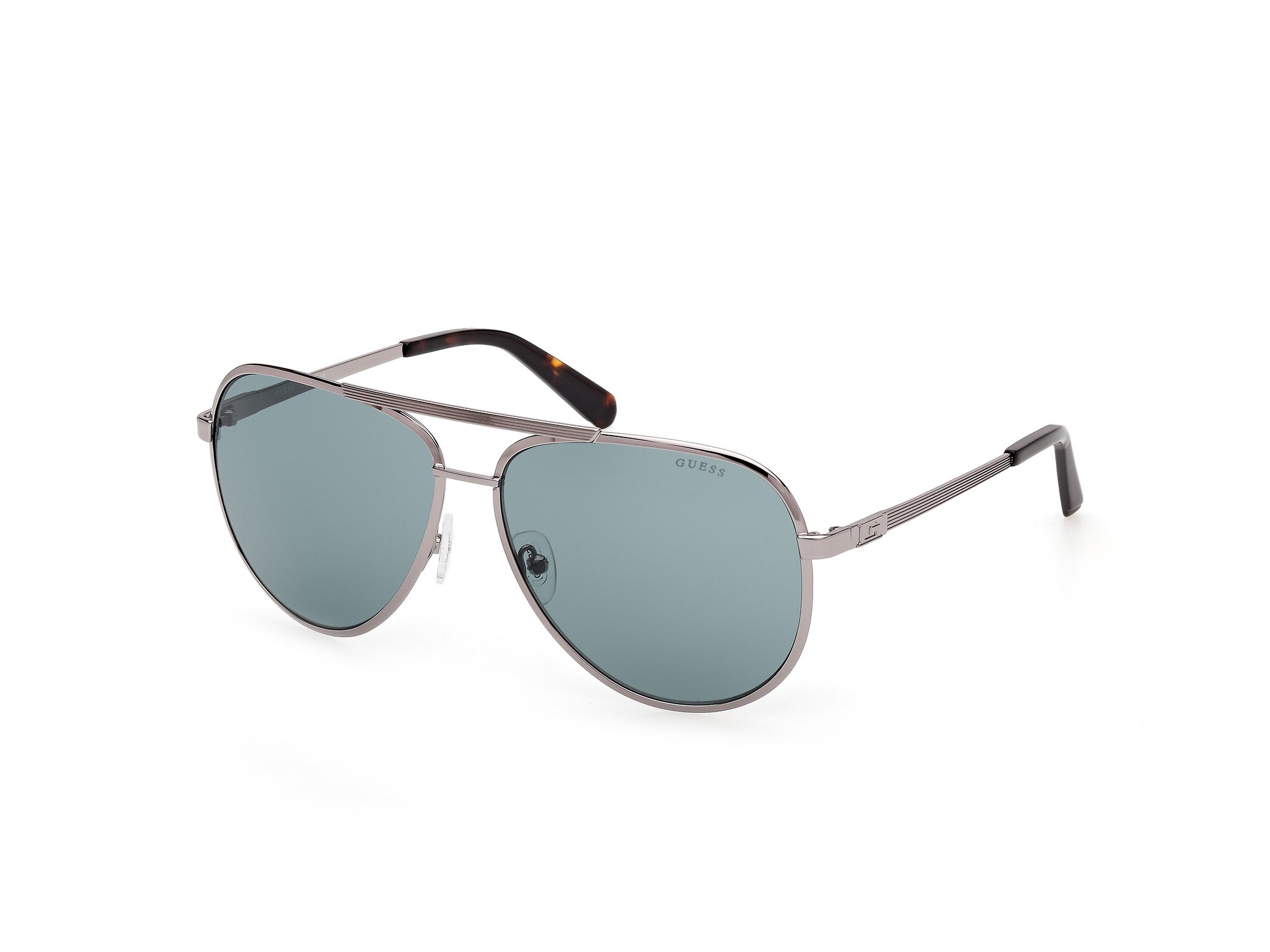 Authentic Guess GU00209 Men's Sunglasses Shiny Gunmetal Blue 61-14-145